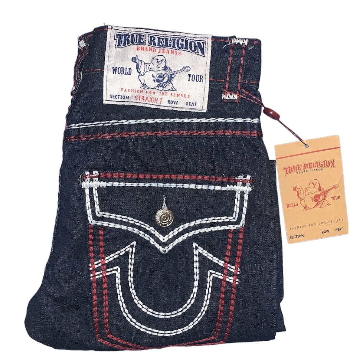 True Religion × Vintage True Religion Thick Stitch Jeans Size US 30 / EU 46 - 1 Thumbnail