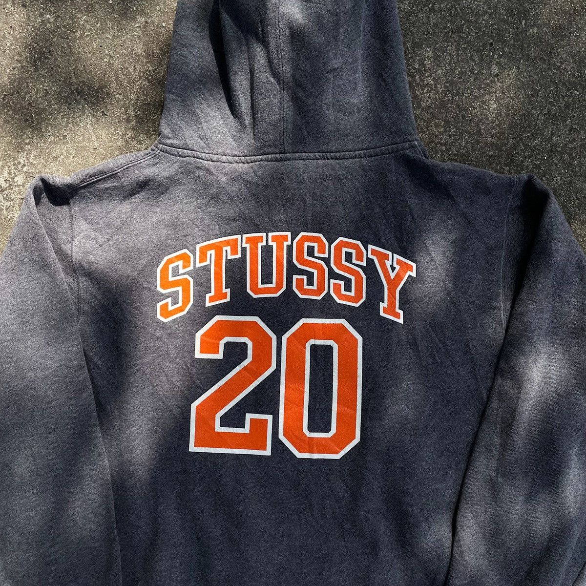 希少 00s STUSSY×Delta digital logo hoodie Stussy 00's Stock Logo Hoodie - L Lovely late | Depop