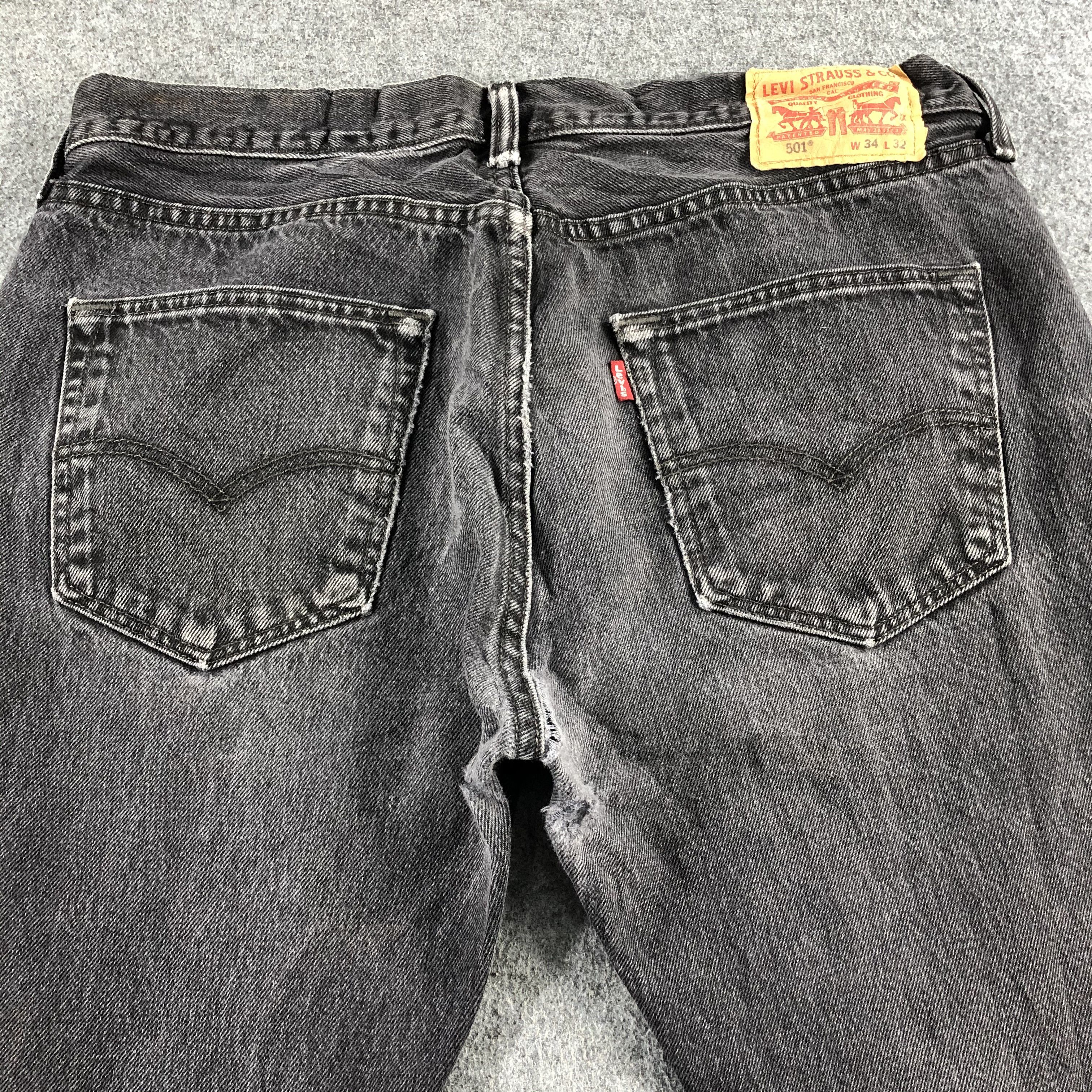 Levi's × Vintage Vintage Faded Black Levis 501 Jeans-J2515 Size US 35 - 4 Thumbnail
