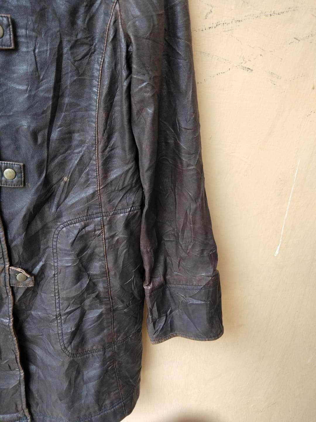 Japanese Brand Vintage 90s Sosho Leather Jackets Boho Avant Garde Size M / US 6-8 / IT 42-44 - 3 Thumbnail