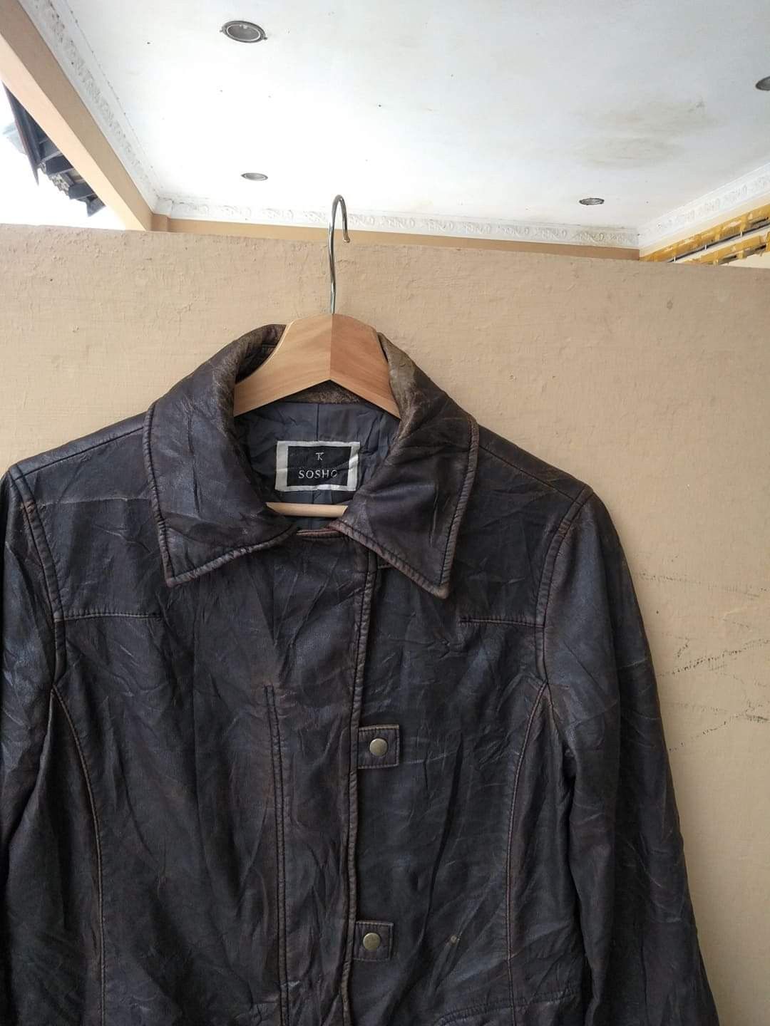 Japanese Brand Vintage 90s Sosho Leather Jackets Boho Avant Garde Size M / US 6-8 / IT 42-44 - 4 Thumbnail