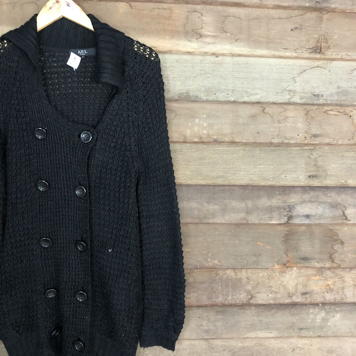 Aran Isles Knitwear CROCHET MESHNET MOUSSY BLACK ARAN ISLES KNITWEAR #A084 Size US S / EU 44-46 / 1 - 5 Thumbnail
