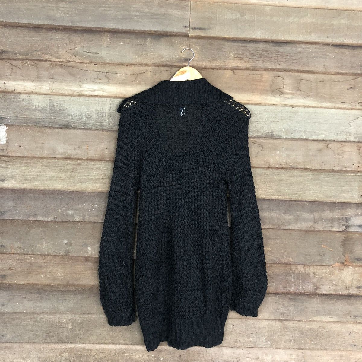 Aran Isles Knitwear CROCHET MESHNET MOUSSY BLACK ARAN ISLES KNITWEAR #A084 Size US S / EU 44-46 / 1 - 10 Thumbnail