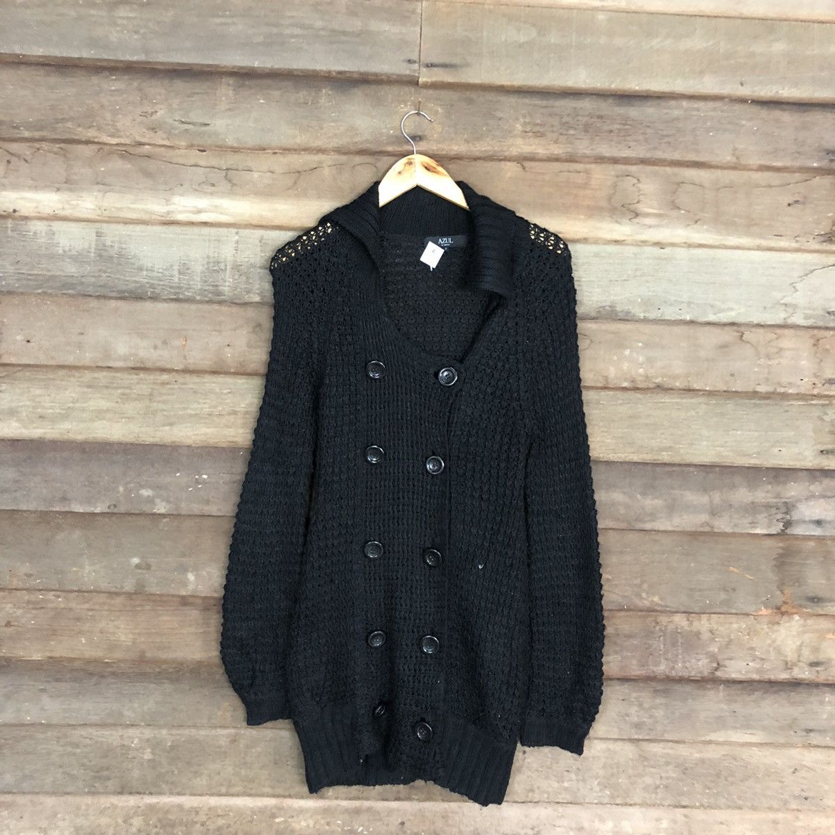 Aran Isles Knitwear CROCHET MESHNET MOUSSY BLACK ARAN ISLES KNITWEAR #A084 Size US S / EU 44-46 / 1 - 3 Thumbnail
