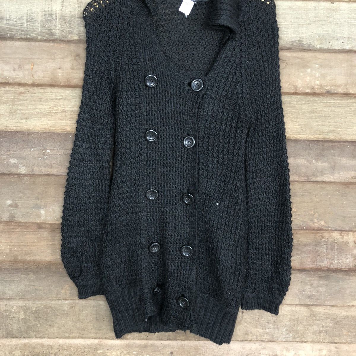 Aran Isles Knitwear CROCHET MESHNET MOUSSY BLACK ARAN ISLES KNITWEAR #A084 Size US S / EU 44-46 / 1 - 7 Thumbnail