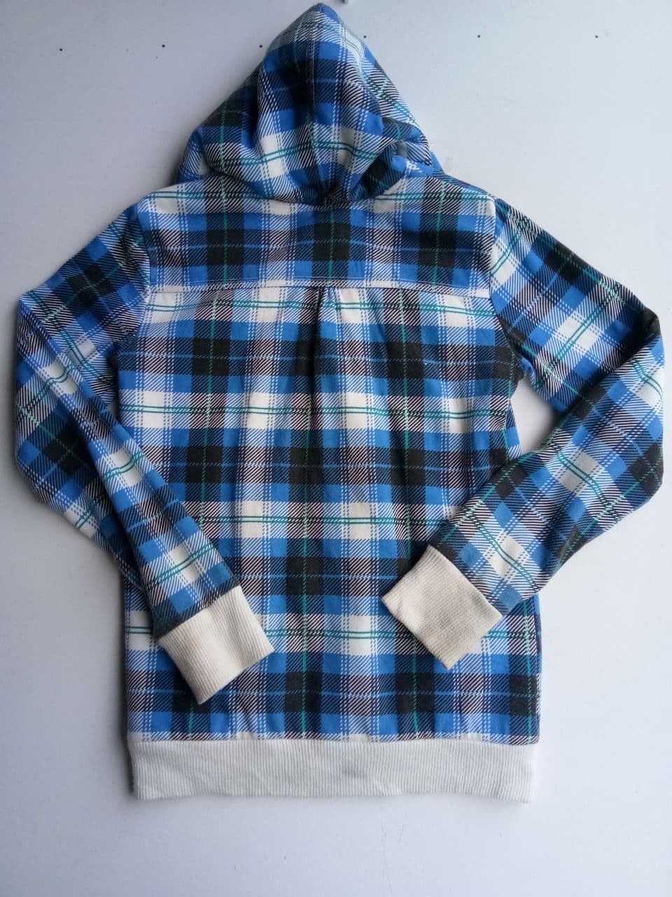 Designer Vintage Blue Moon Flannel Zipper Hoodie Sweater Size US M / EU 48-50 / 2 - 6 Thumbnail