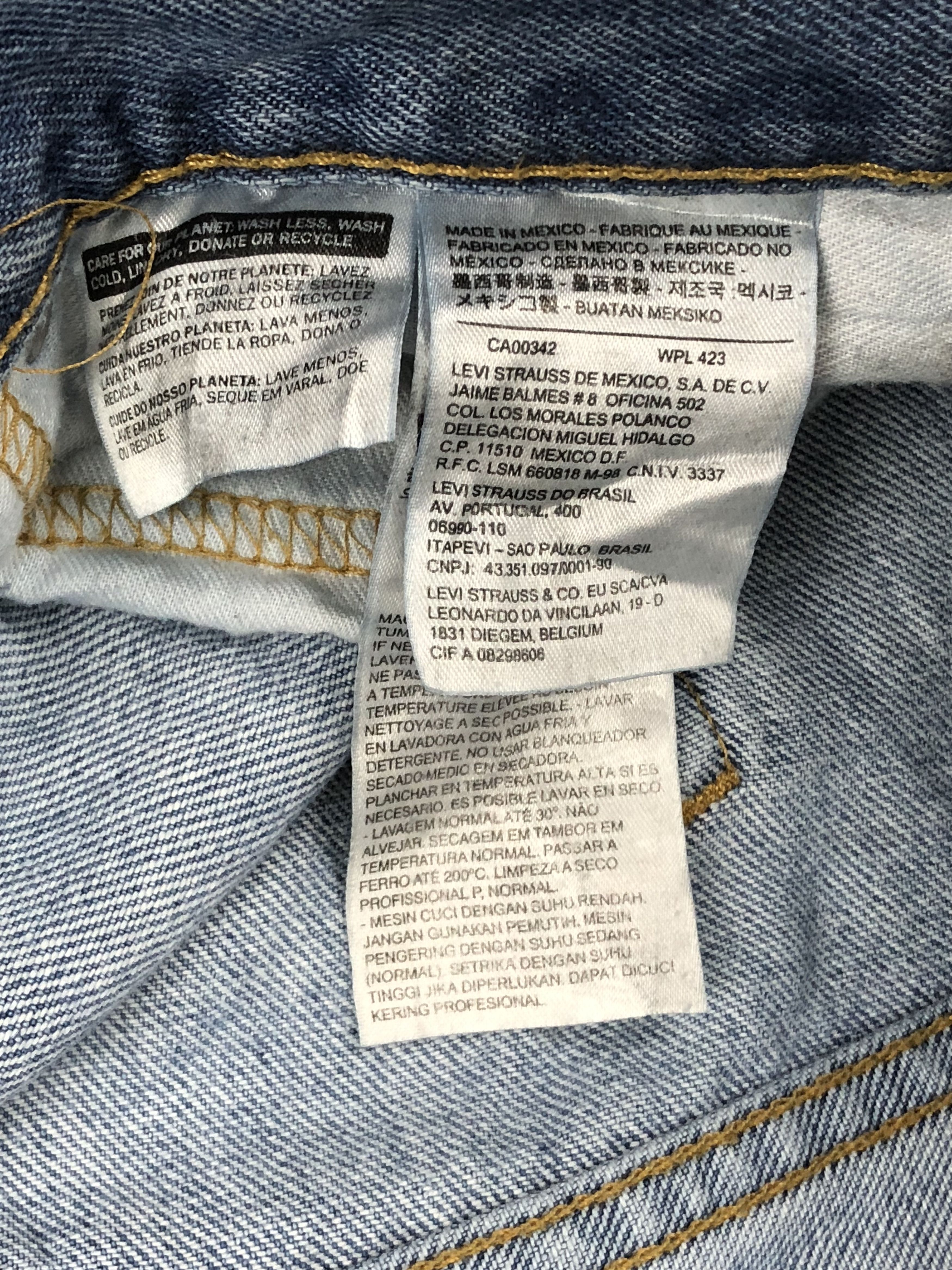 Levi's Light Blue Vintage Levis 550 Jeans DP1360 Size US 36 / EU 52 - 7 Thumbnail