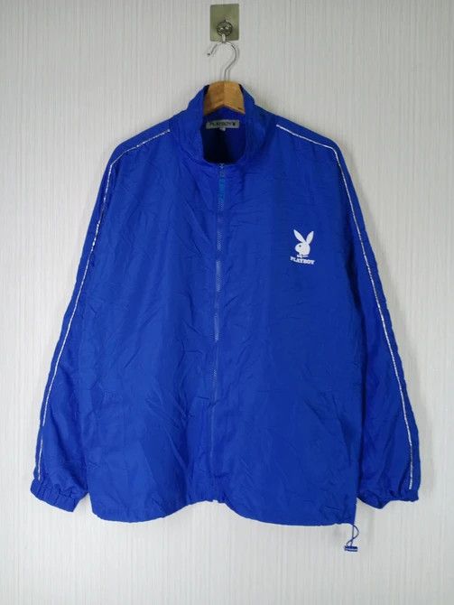 Playboy Vintage 90s Playboy Big Logo Windbreaker Jacket Size US L / EU 52-54 / 3 - 2 Thumbnail