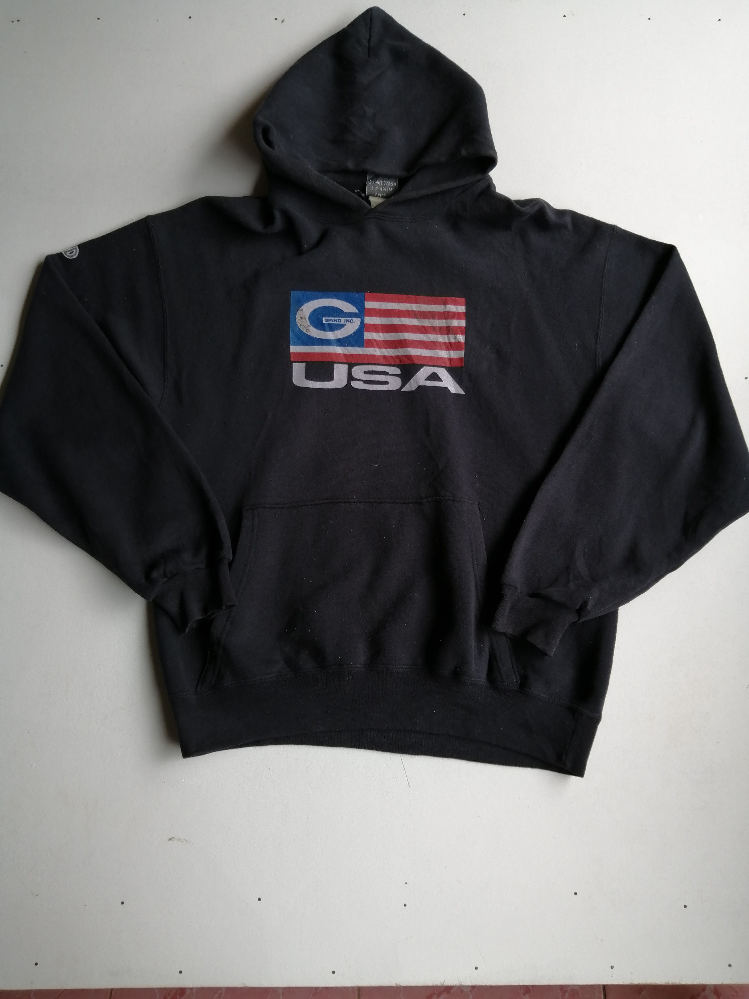 Designer Vintage Grind USA Hoodie Sweatshirt Size US L / EU 52-54 / 3 - 1 Thumbnail