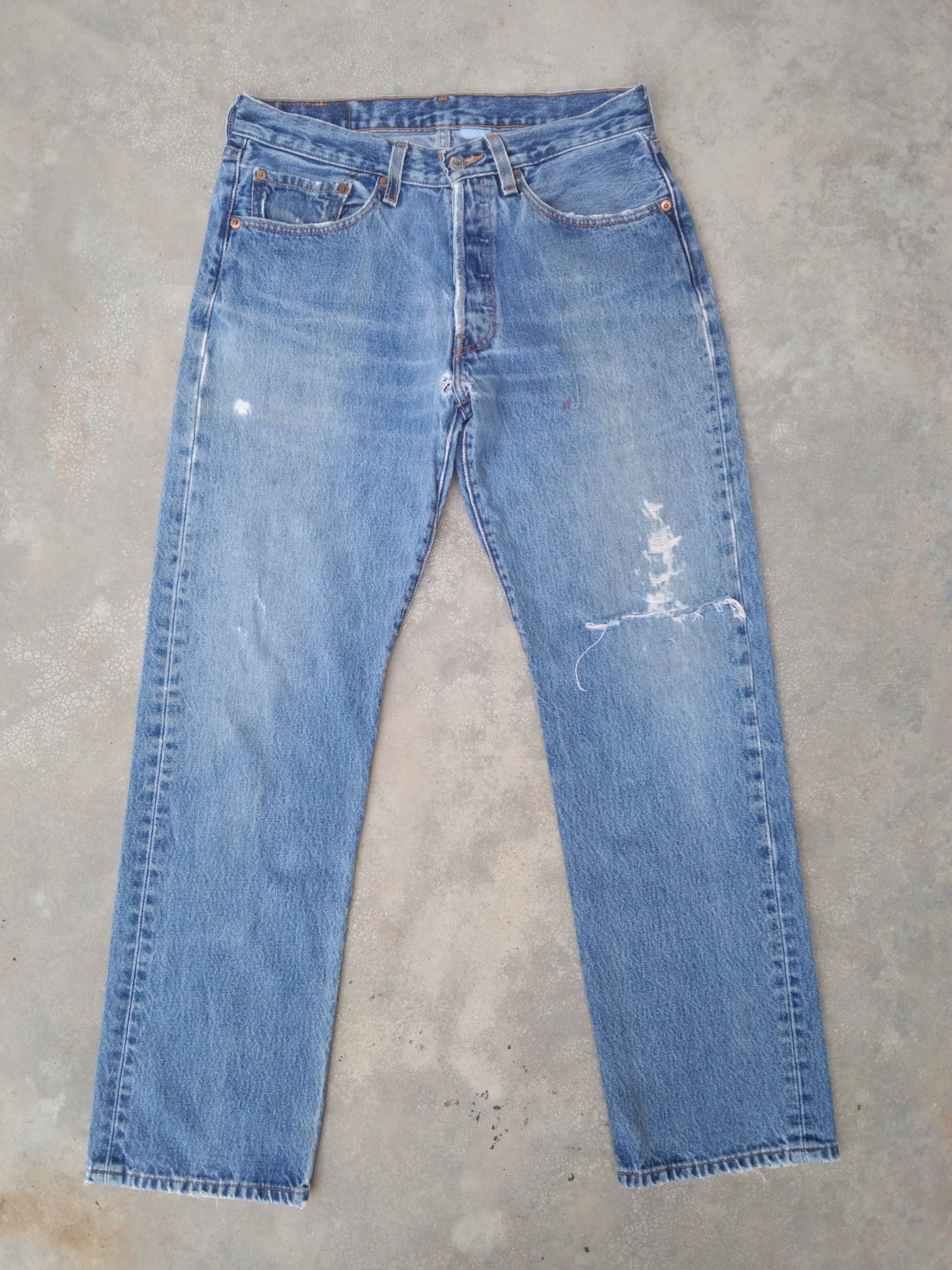 Vintage Vintage Levi's 501 Distressed Jeans 31x30 | Grailed