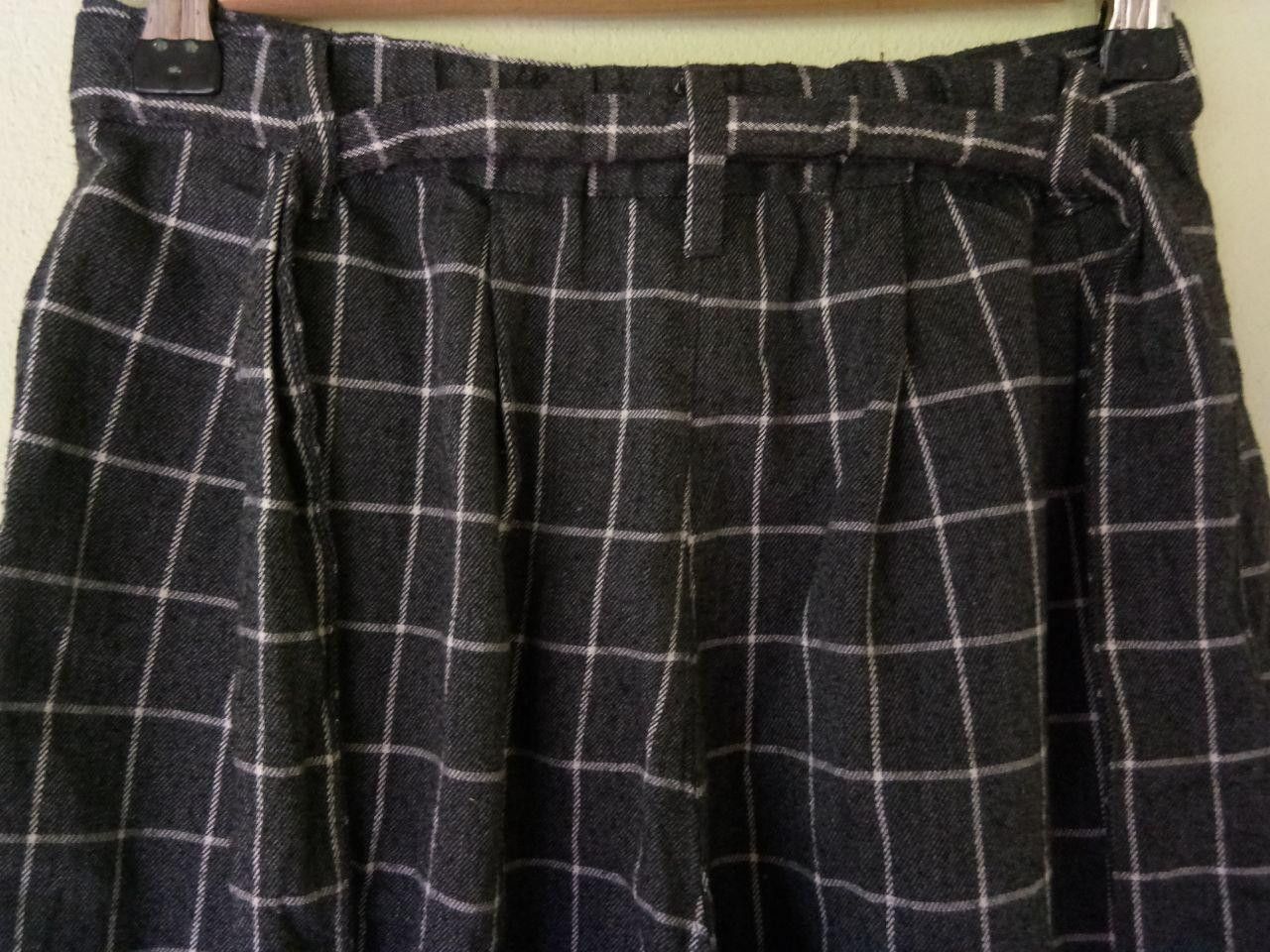 Designer Vintage Mezza Piano Flannel Palazzo Pants Size US 26 / EU 42 - 2 Thumbnail