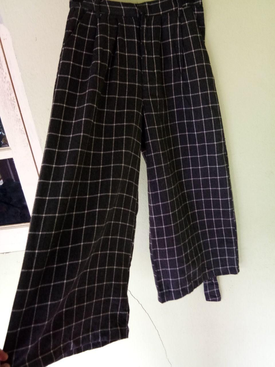 Designer Vintage Mezza Piano Flannel Palazzo Pants Size US 26 / EU 42 - 1 Thumbnail