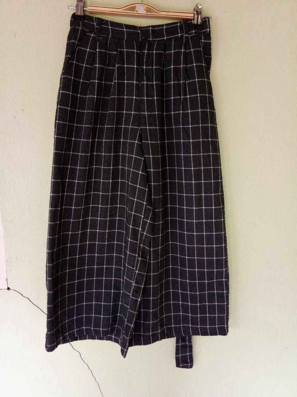 Designer Vintage Mezza Piano Flannel Palazzo Pants Size US 26 / EU 42 - 9 Thumbnail