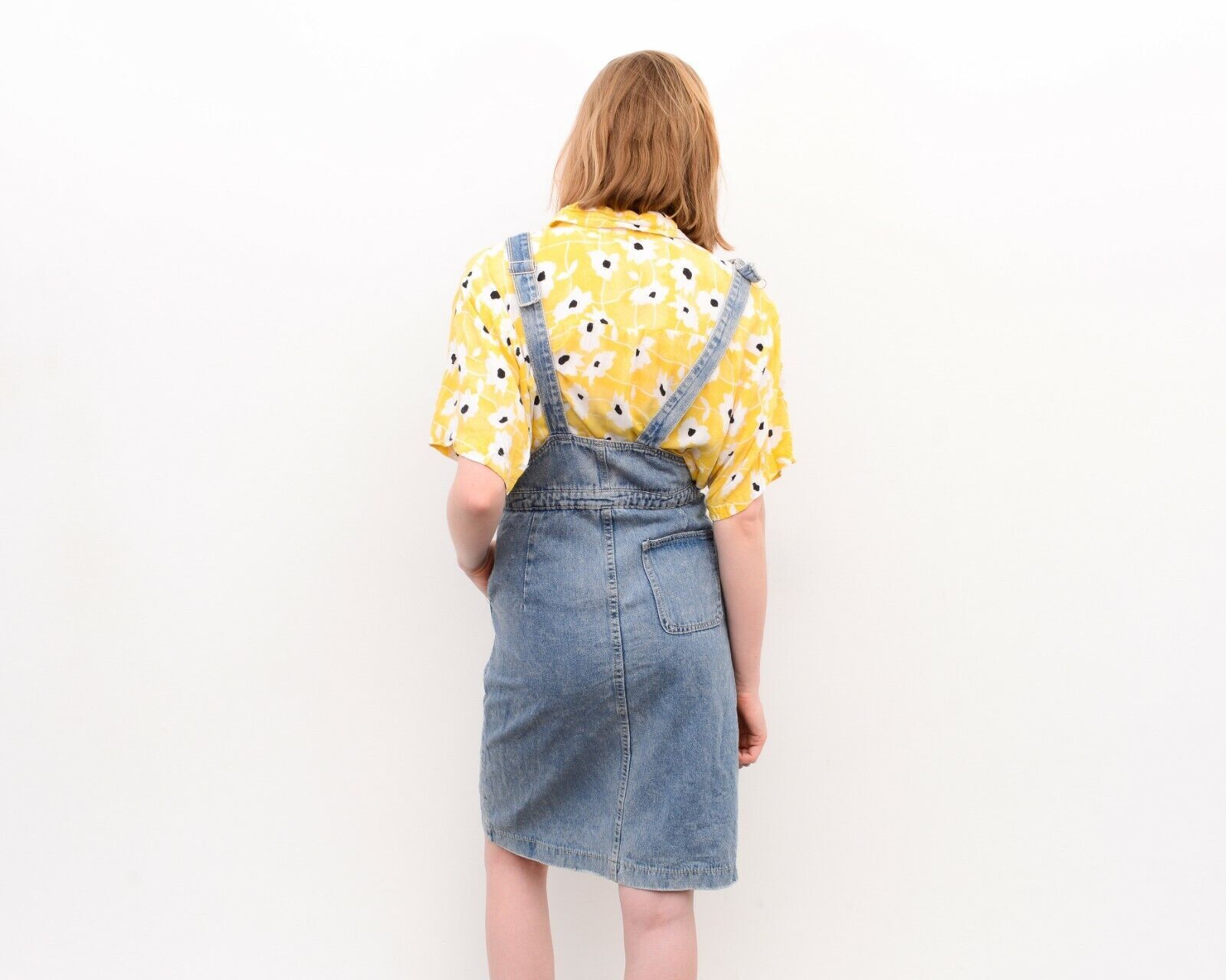 Other × Vintage Women's Y2K Denim Dungaree Pinafore Dress Button Up Sarafan Size S / US 4 / IT 40 - 7 Thumbnail