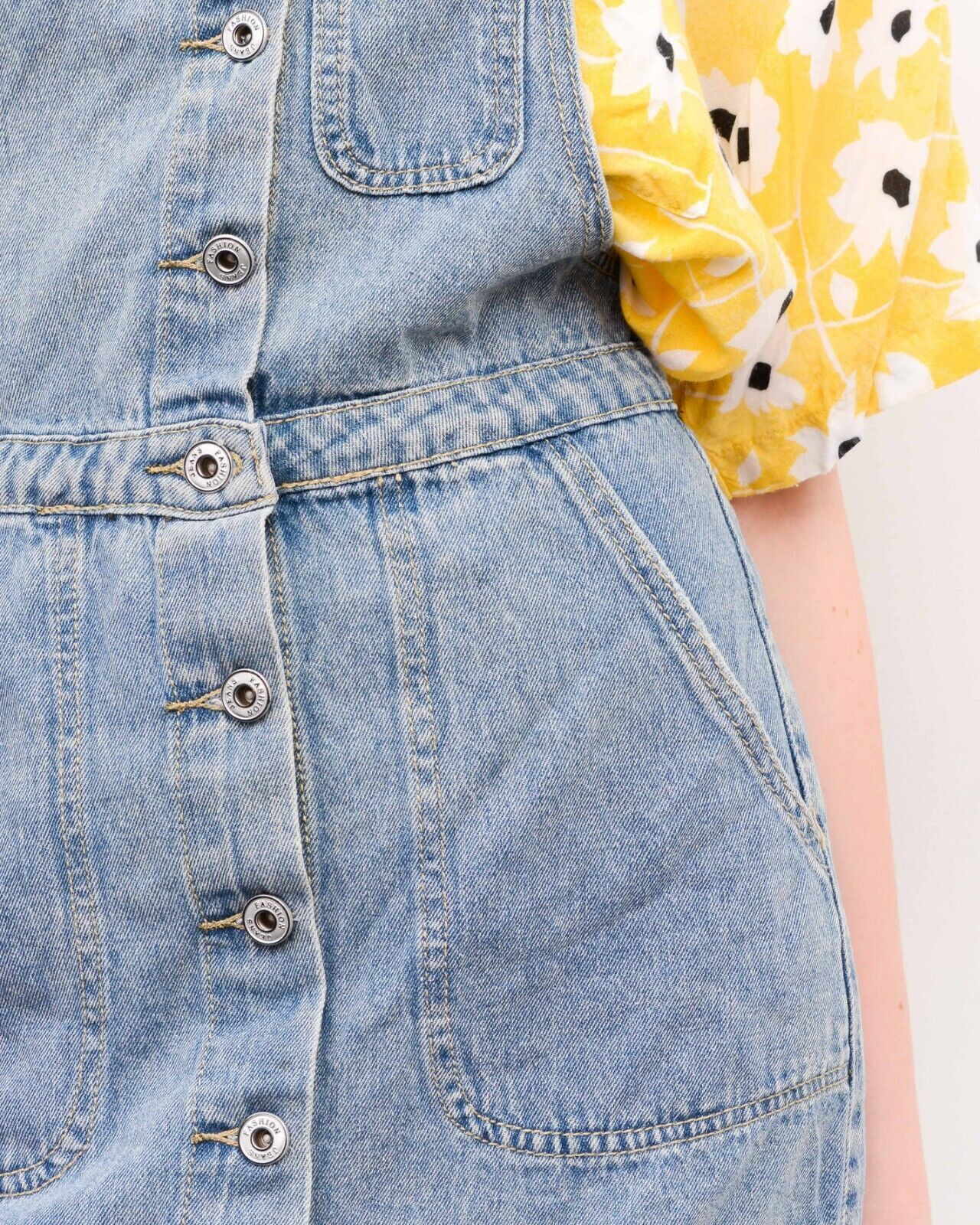 Other × Vintage Women's Y2K Denim Dungaree Pinafore Dress Button Up Sarafan Size S / US 4 / IT 40 - 5 Thumbnail