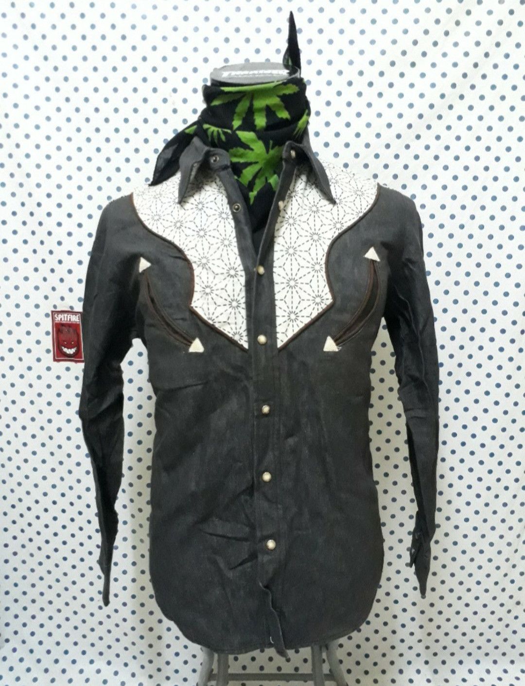 Japanese Brand Mobo Corporation shashiko print Western shirt Size US L / EU 52-54 / 3 - 5 Thumbnail