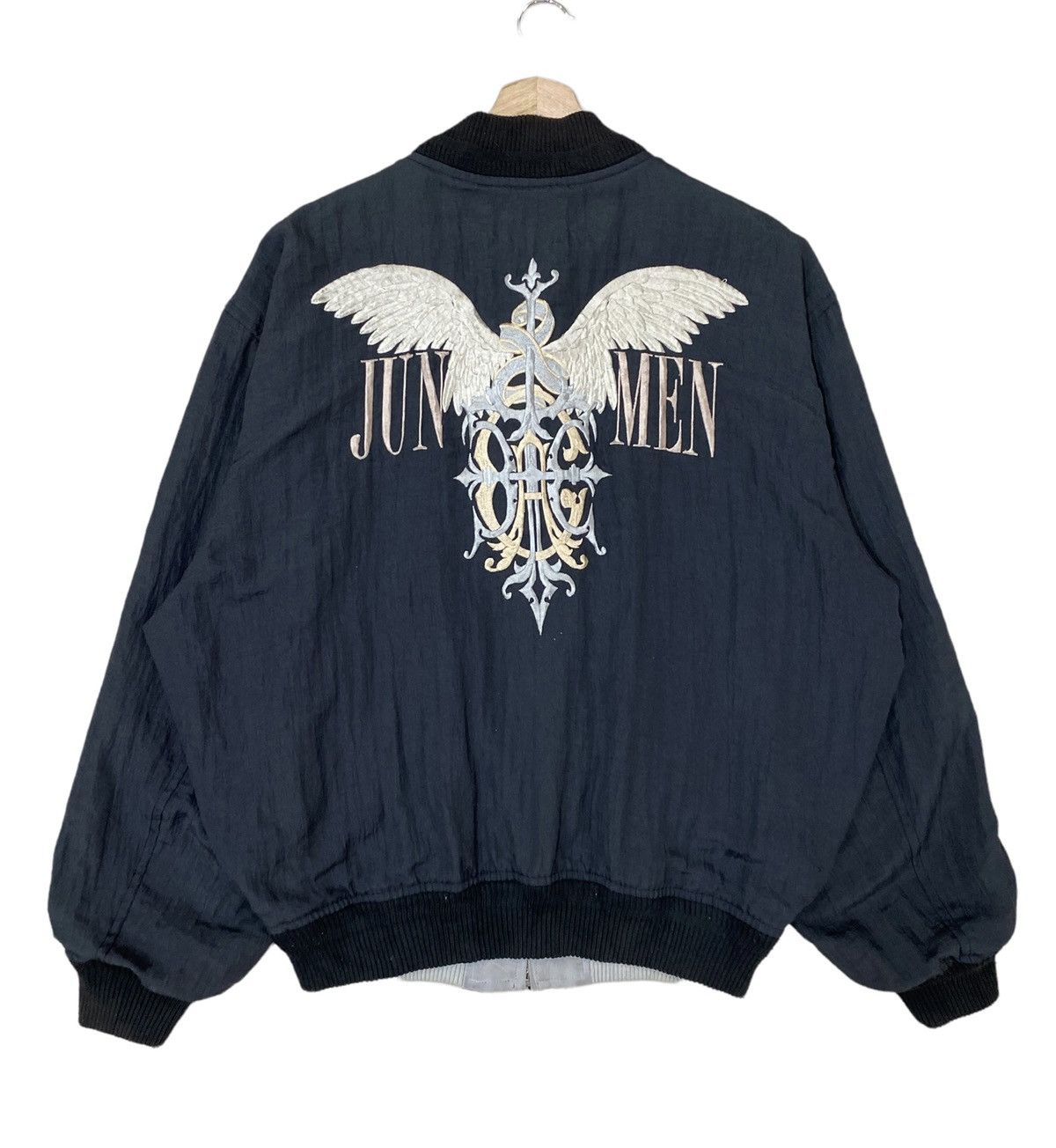 Japanese Brand × Jun Takahashi ⚡️ICONIC! VTG JUN MEN EMBROIDERY REVERSIBLE BOMBERS JACKET Size US L / EU 52-54 / 3 - 1 Thumbnail