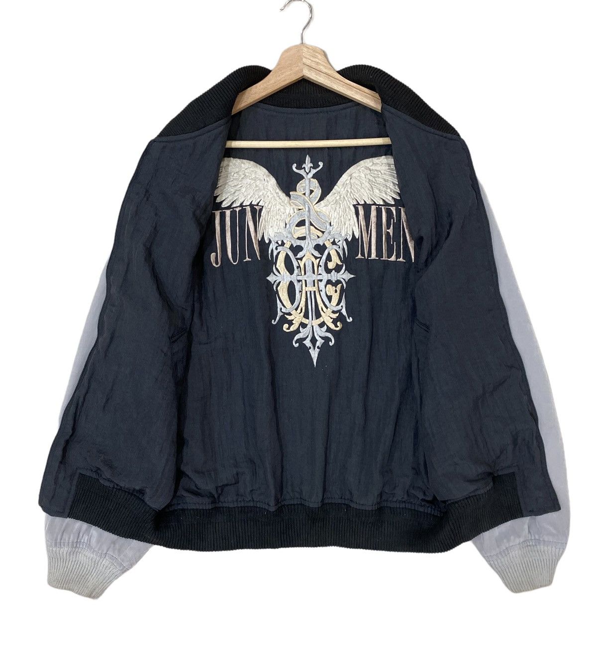 Japanese Brand × Jun Takahashi ⚡️ICONIC! VTG JUN MEN EMBROIDERY REVERSIBLE BOMBERS JACKET Size US L / EU 52-54 / 3 - 8 Thumbnail