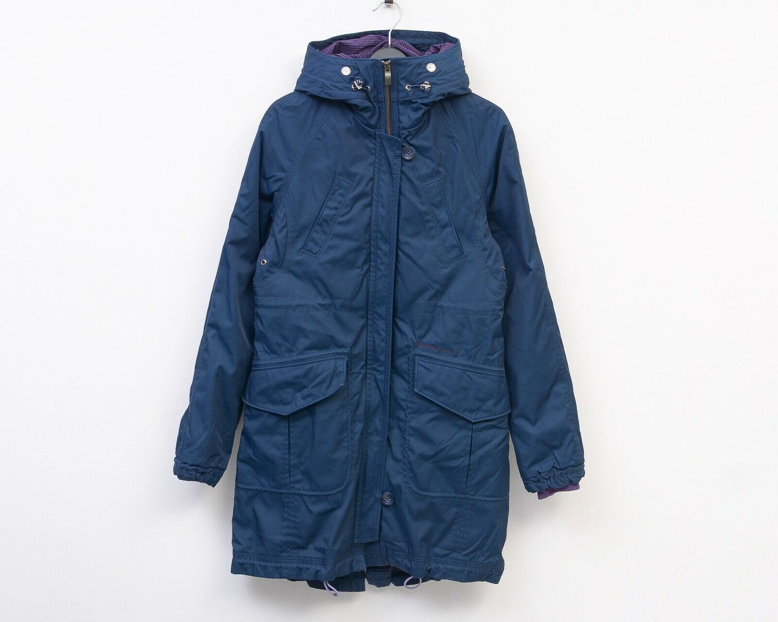 BEA Parka Womens XS Warm Jacket Coat EU 32 Blue Long Hooded