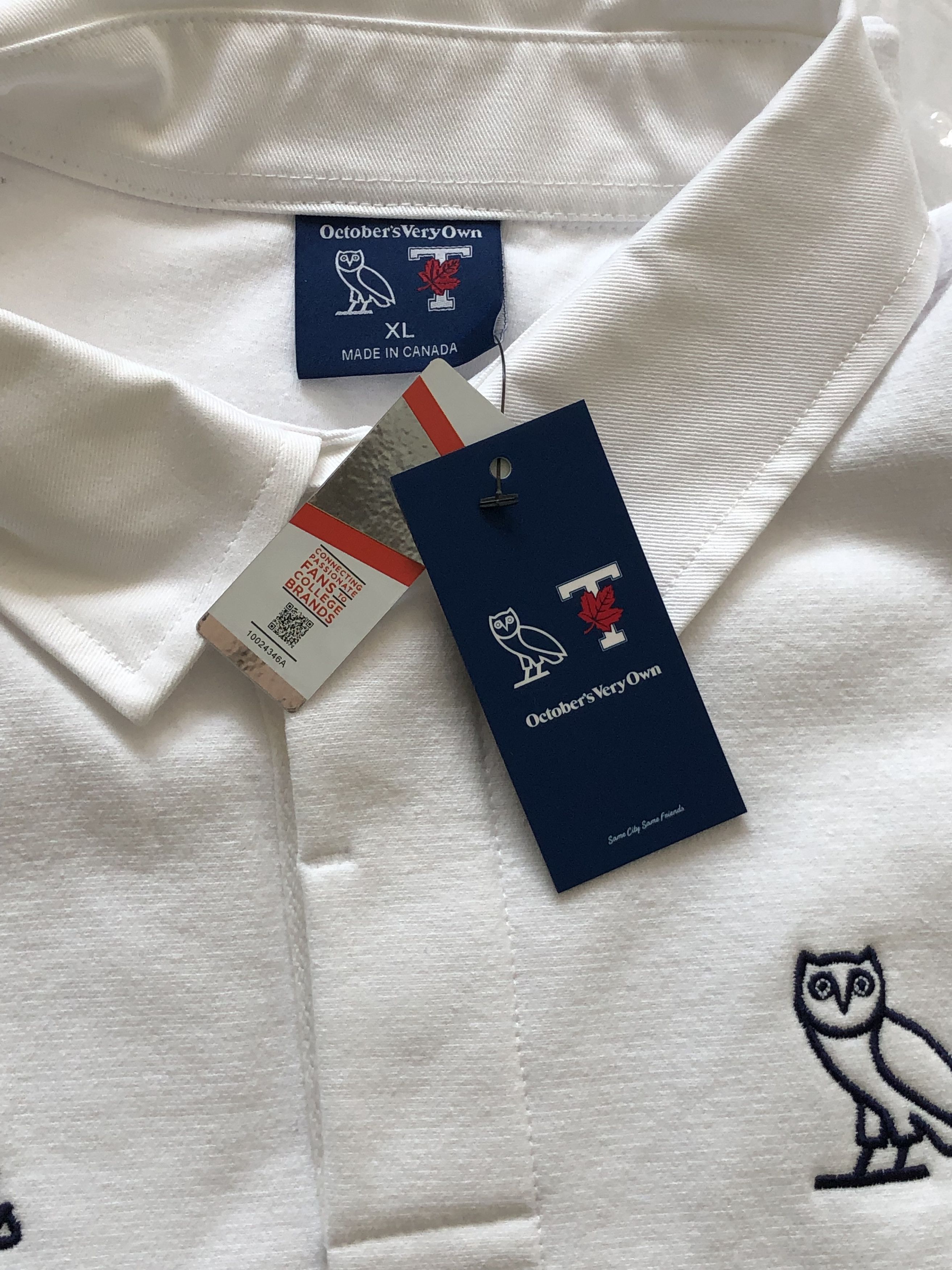 Drake OVO X UofT University of Toronto Rugby Polo - White Size US XL / EU 56 / 4 - 8 Thumbnail