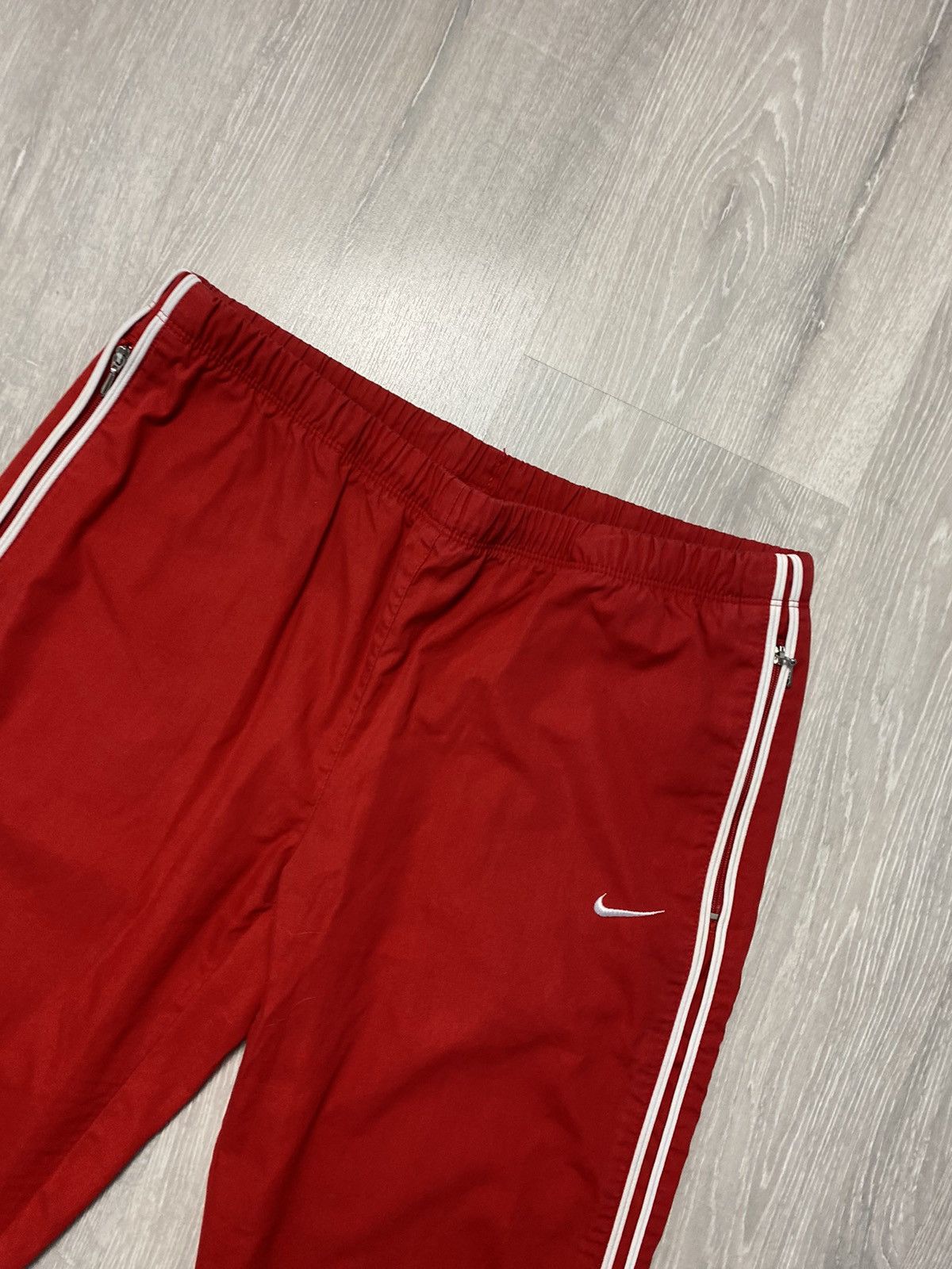 Nike × Vintage Nike vintage red track pants small swoosh 2000s Size US 28 / EU 44 - 2 Thumbnail