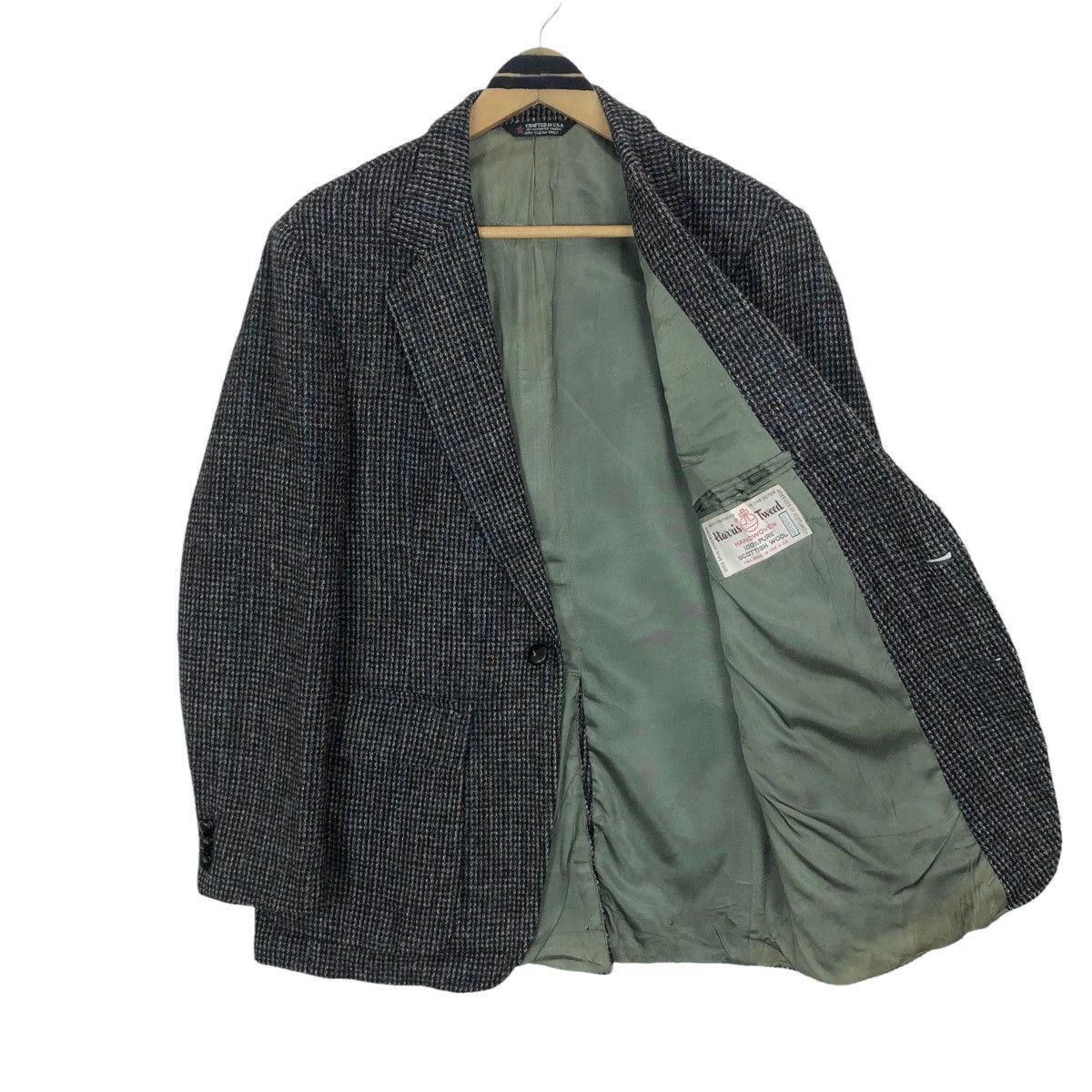 Harris Tweed Vintage 90s Harris Tweed X George Barry Wool Tweed Coat Size 38S - 7 Thumbnail