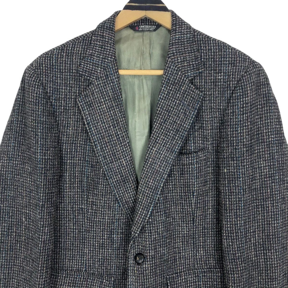 Harris Tweed Vintage 90s Harris Tweed X George Barry Wool Tweed Coat Size 38S - 3 Thumbnail