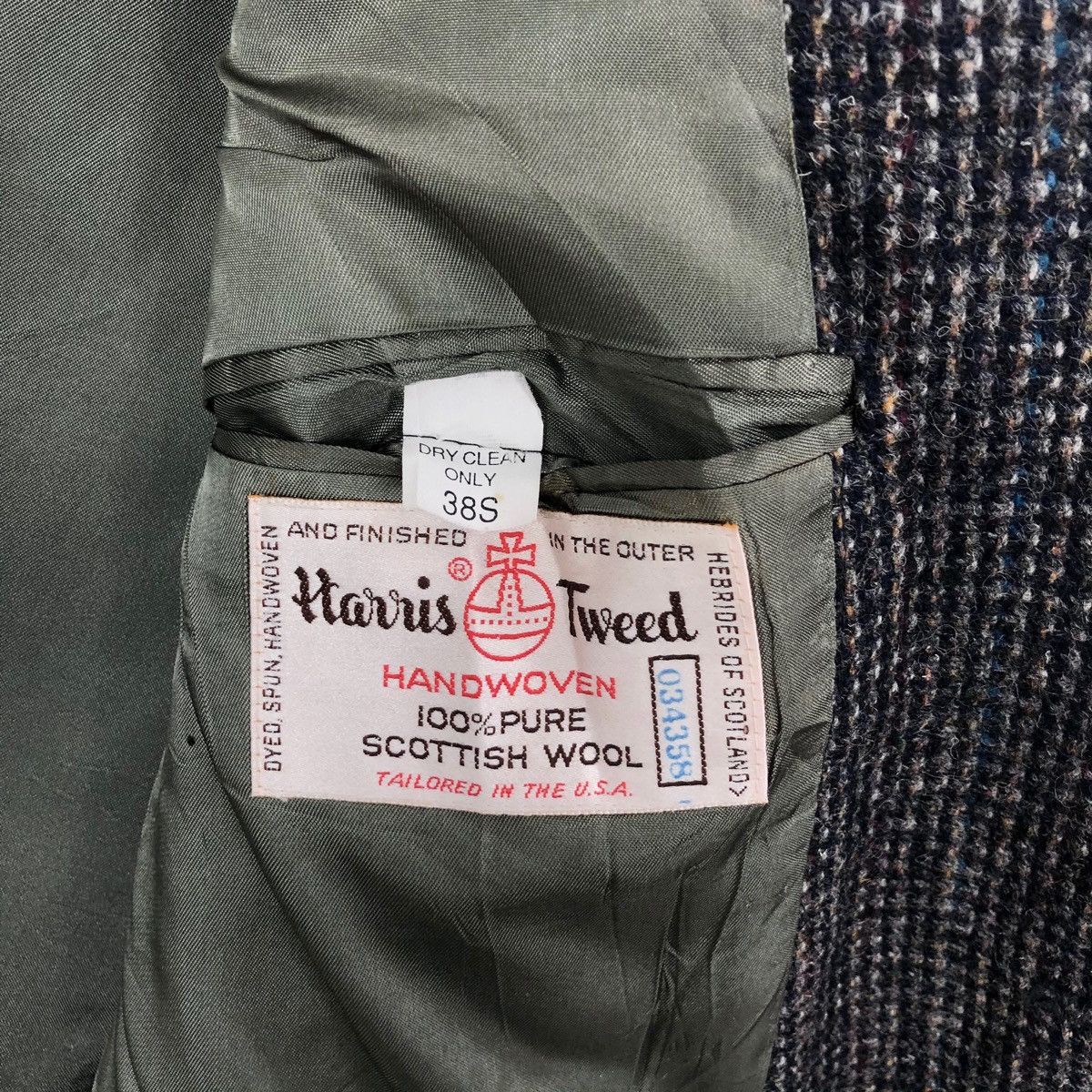 Harris Tweed Vintage 90s Harris Tweed X George Barry Wool Tweed Coat Size 38S - 11 Thumbnail