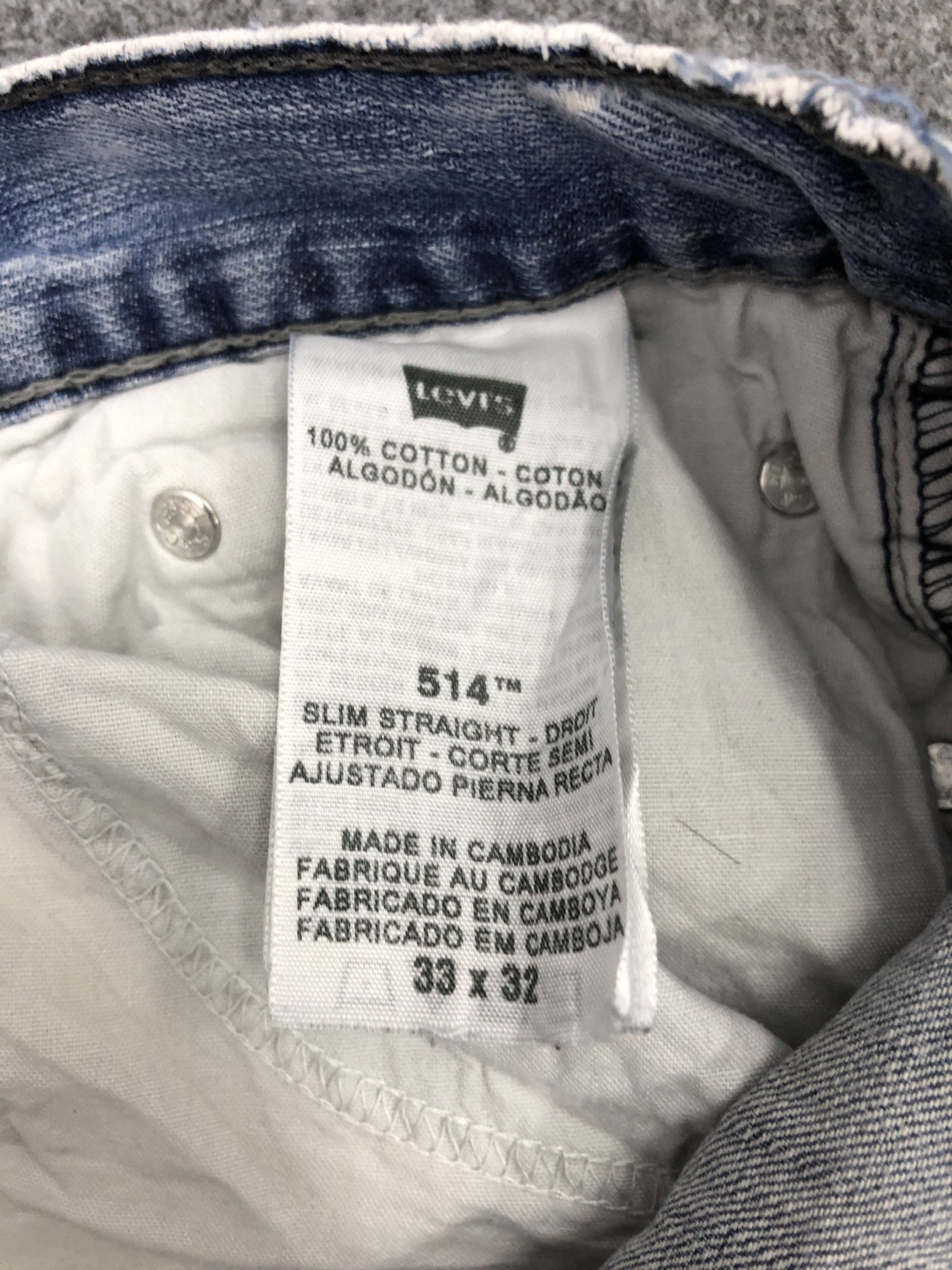 Levi's Vintage Levis 514 Light Wash Jeans DP1108 Size US 33 - 6 Thumbnail