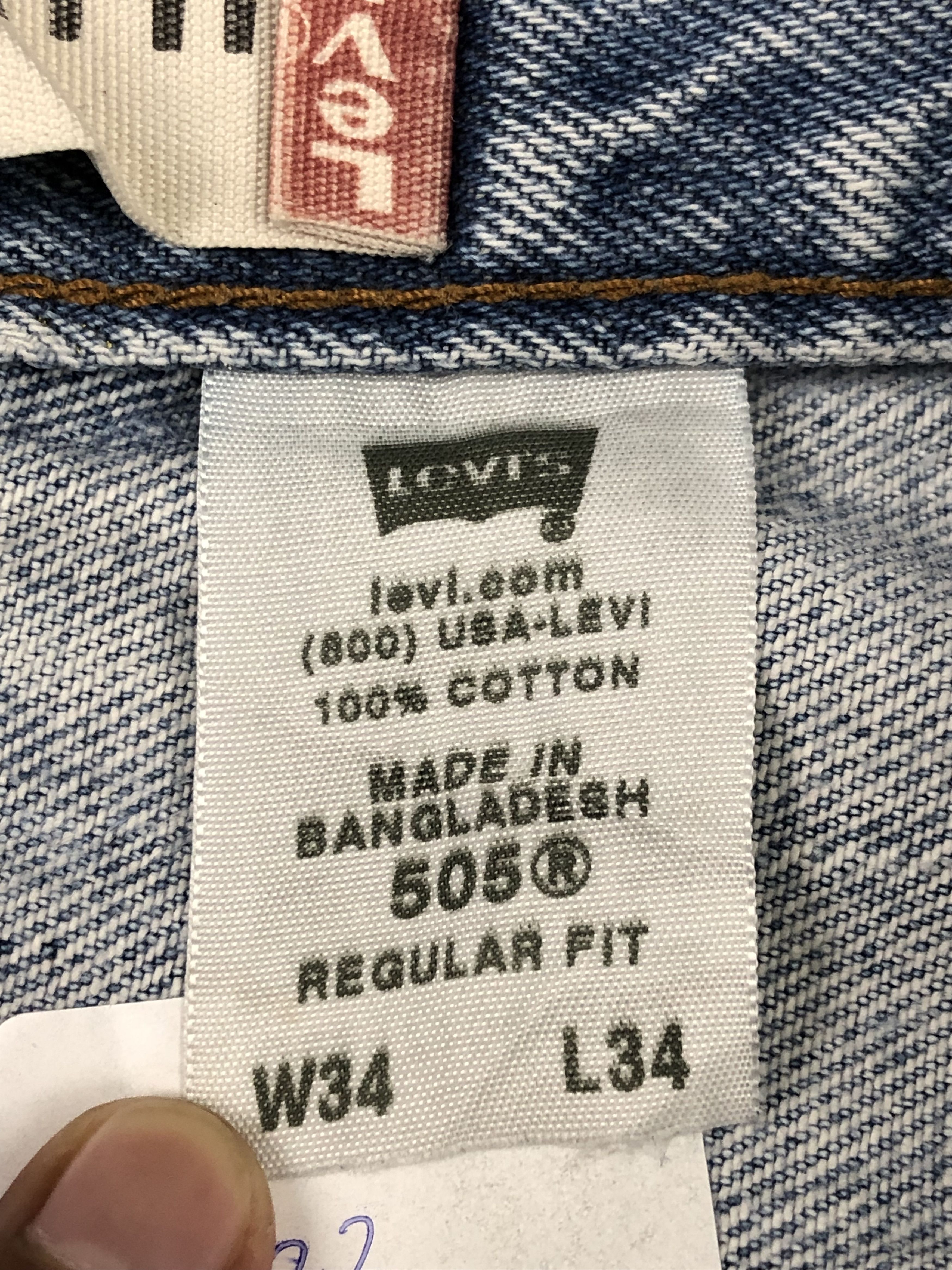 Levi's Vintage Levis 505 Light Wash Jeans DP1465 Size US 33 - 6 Thumbnail