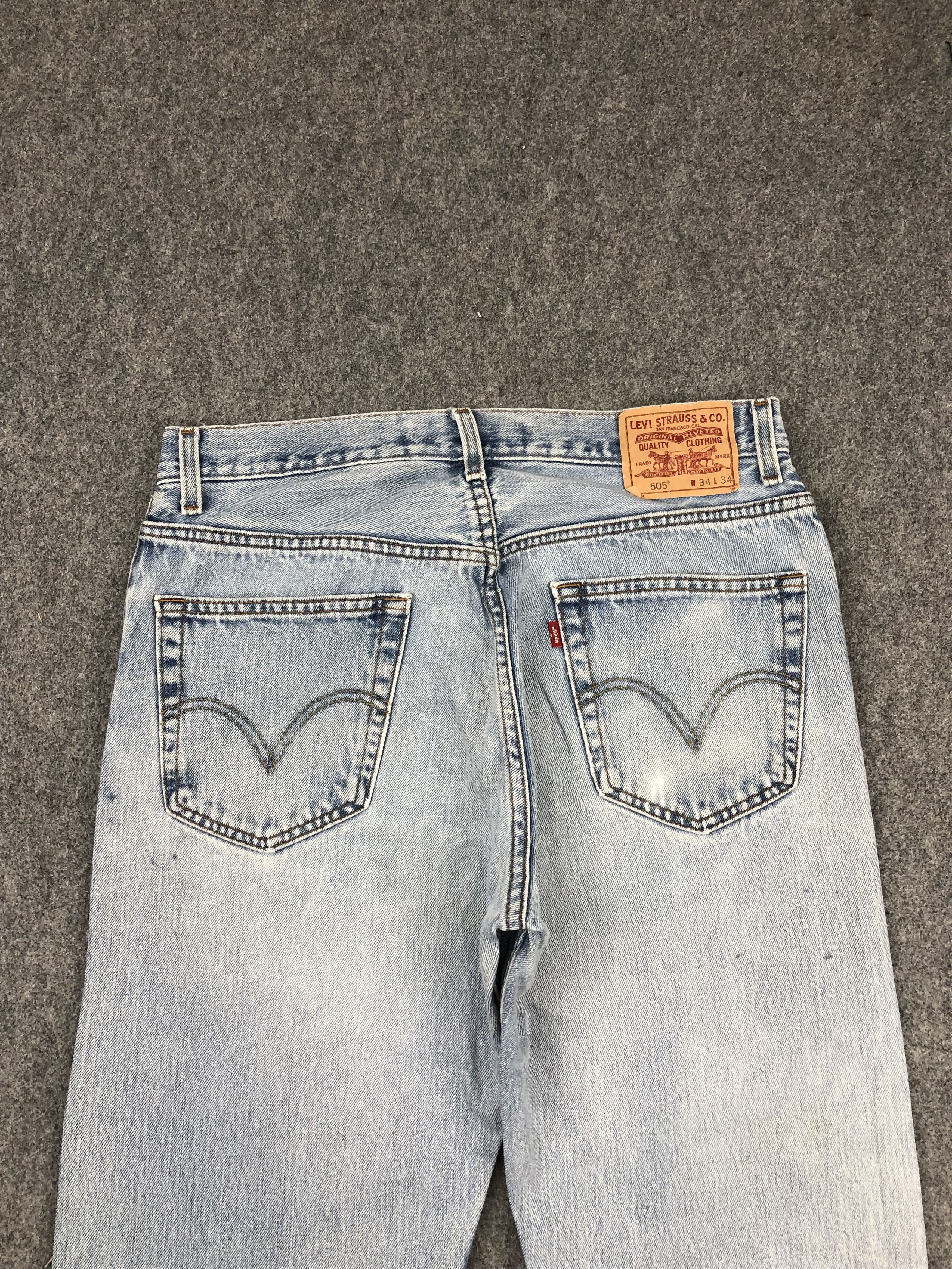 Levi's Vintage Levis 505 Light Wash Jeans DP1465 Size US 33 - 4 Thumbnail