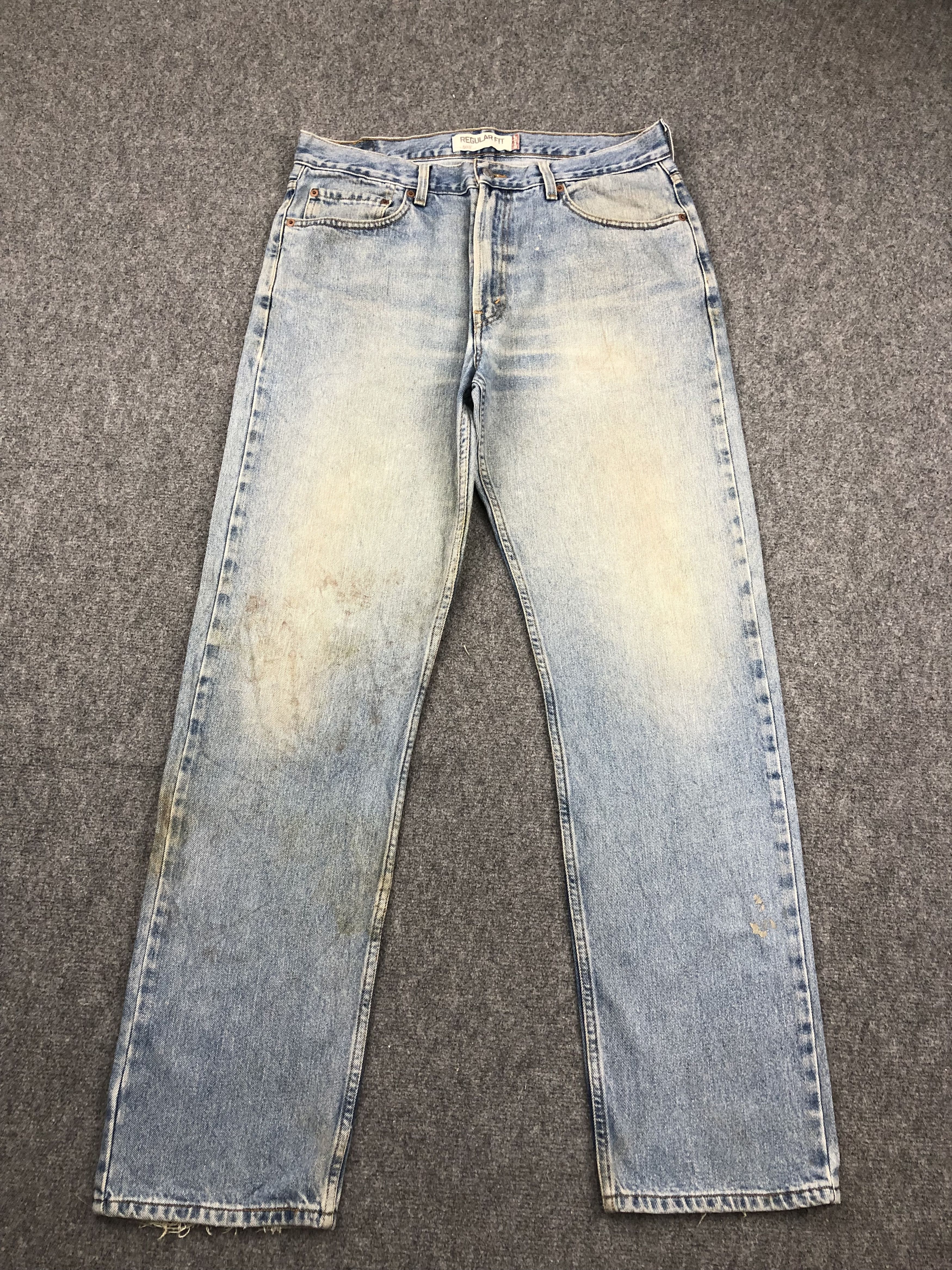 Levi's Vintage Levis 505 Light Wash Jeans DP1463 Size US 35 - 1 Thumbnail