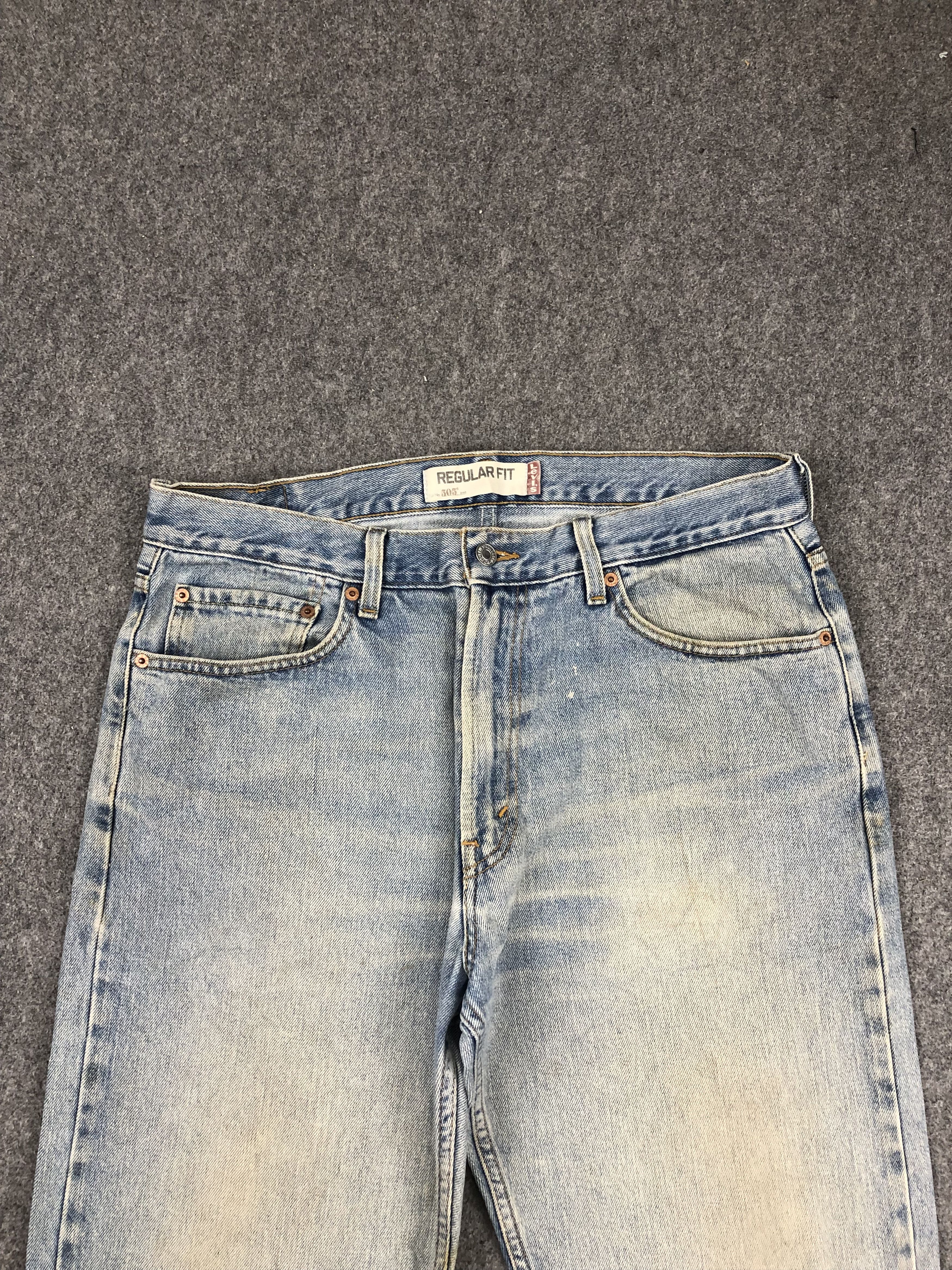 Levi's Vintage Levis 505 Light Wash Jeans DP1463 Size US 35 - 2 Thumbnail