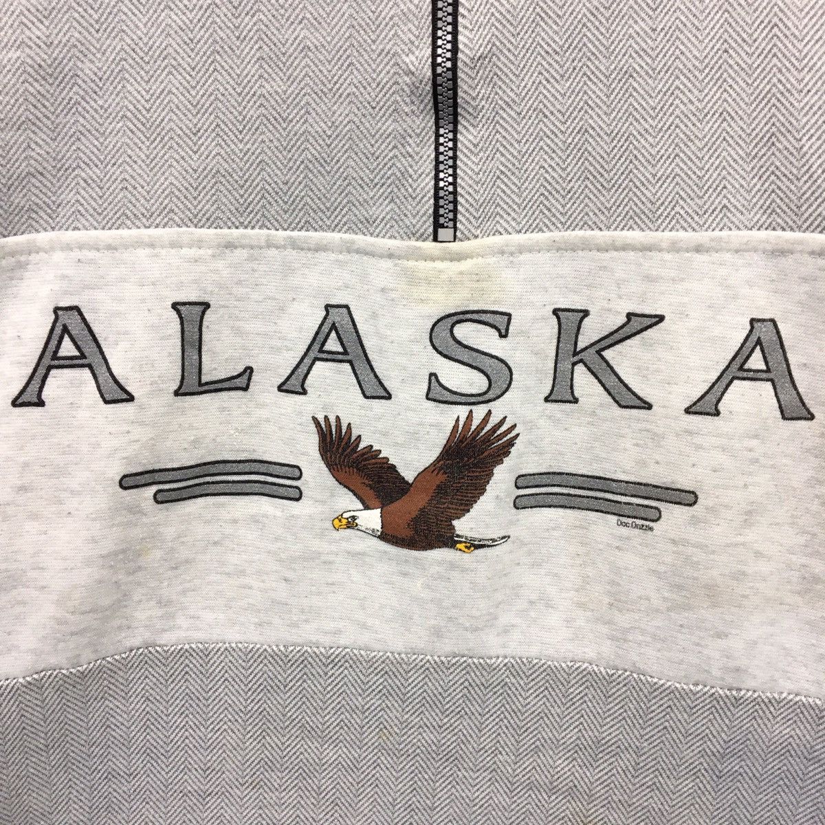 Vintage Vintage 90s ALASKA Half Zip Sweatshirt Size M / US 6-8 / IT 42-44 - 6 Thumbnail
