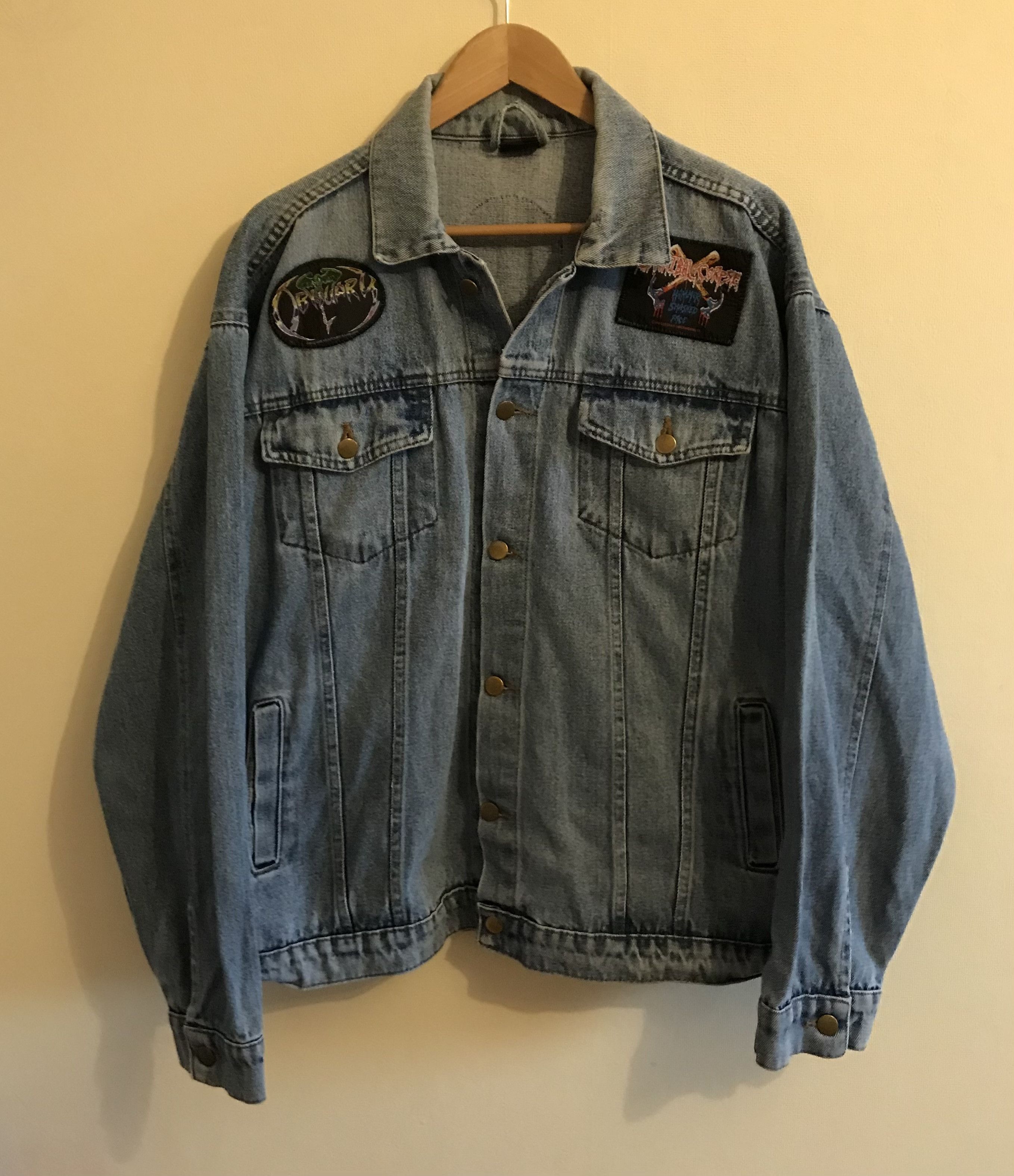 Vintage Obituary Jeans Jacket Custom | Grailed