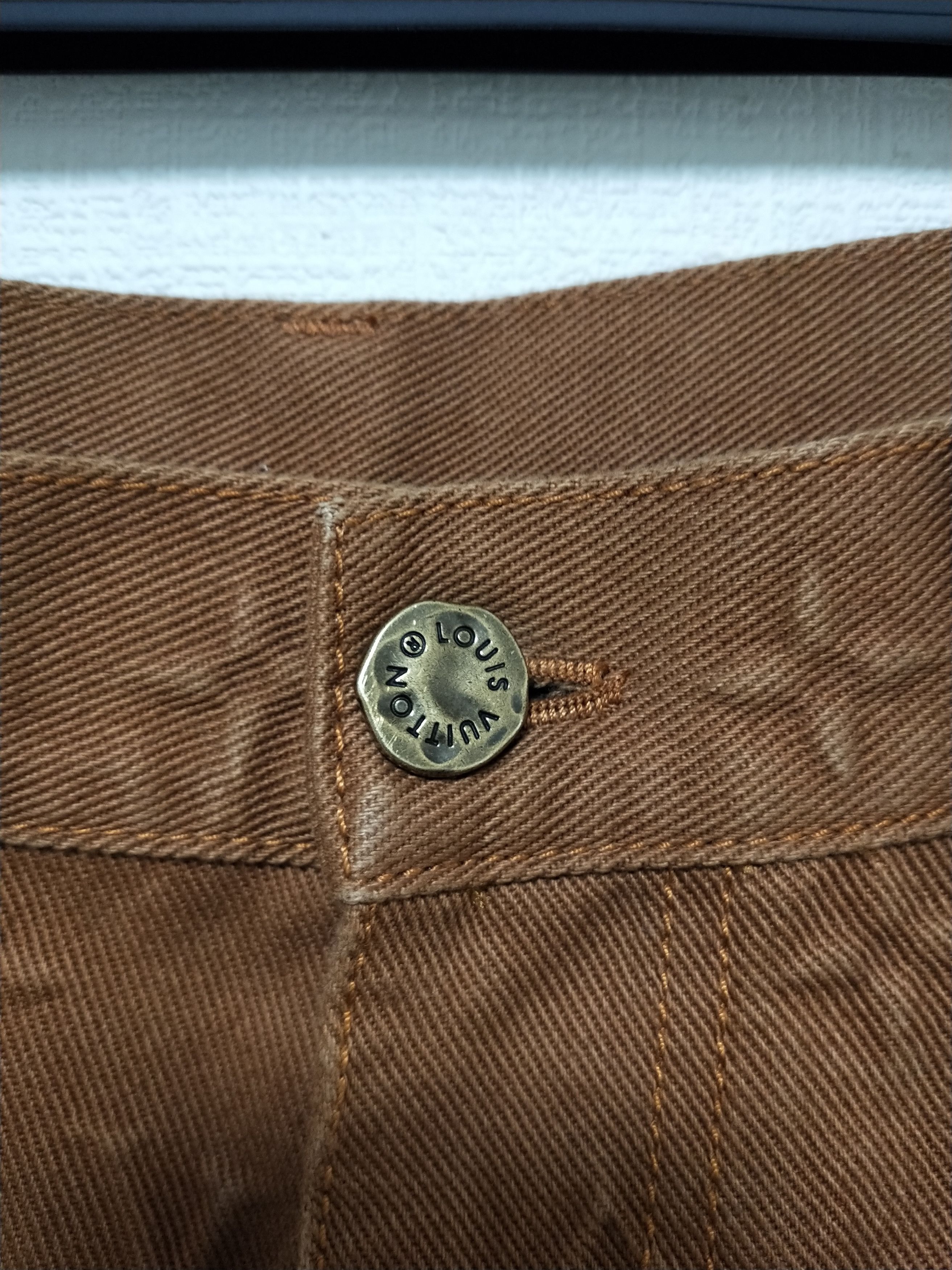 Louis Vuitton Monogram Detail Carpenter Denim Pants Size US 33 - 4 Thumbnail
