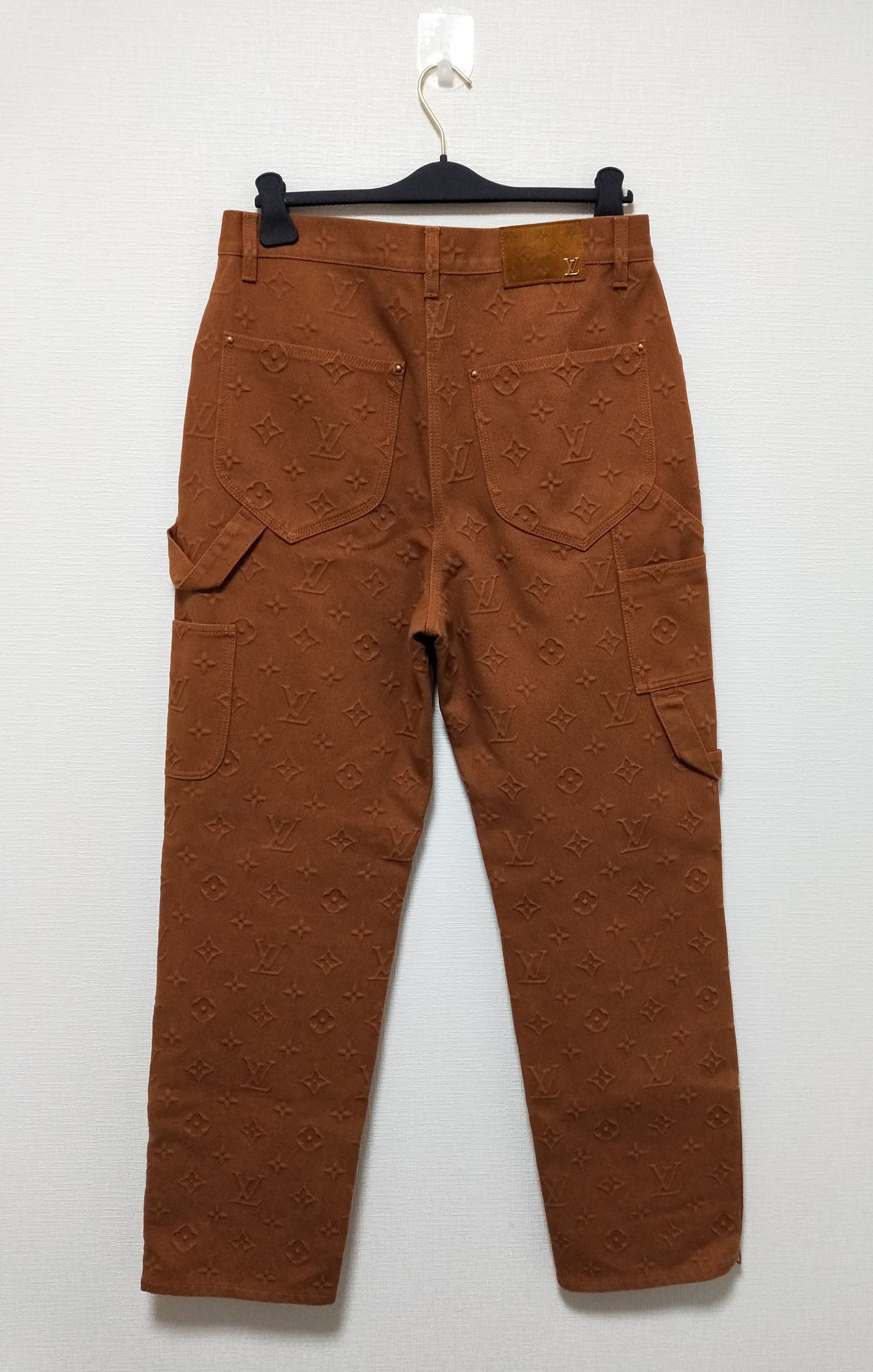 Louis Vuitton Monogram Detail Carpenter Denim Pants Size US 33 - 2 Thumbnail