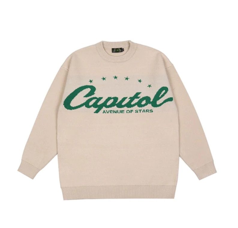 Capital Star Graphic White Sweater