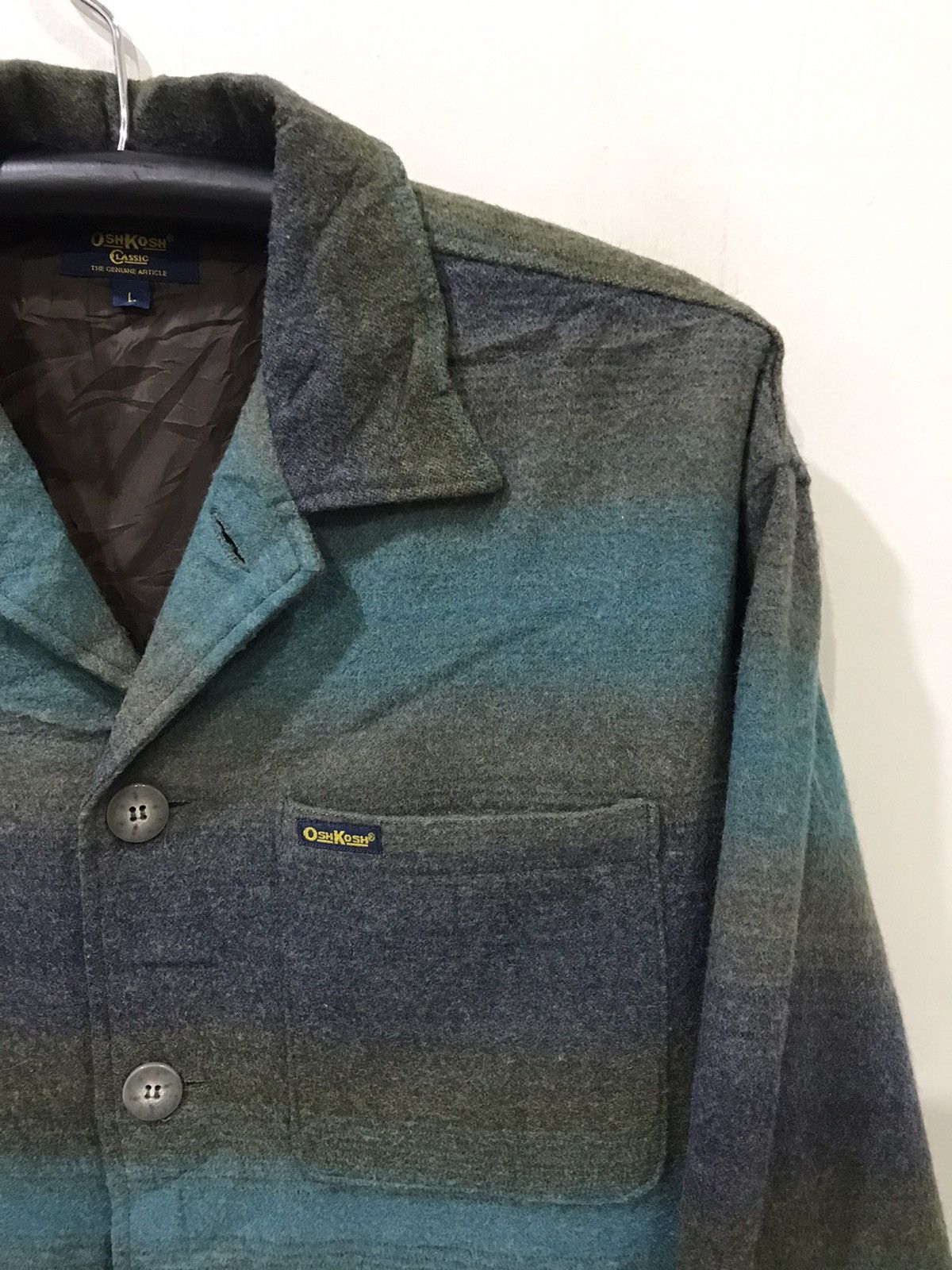 Oshkosh OSHKOSH Multipockets Aryclic Wool Light Jacket Size US L / EU 52-54 / 3 - 3 Thumbnail