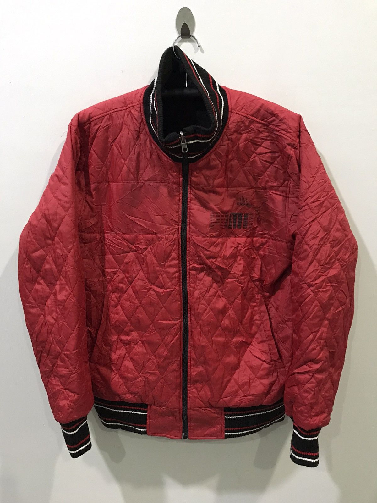 Puma PUMA Sportswear Reversible Velvet/Quilted Varsity Jacket Size US L / EU 52-54 / 3 - 1 Thumbnail