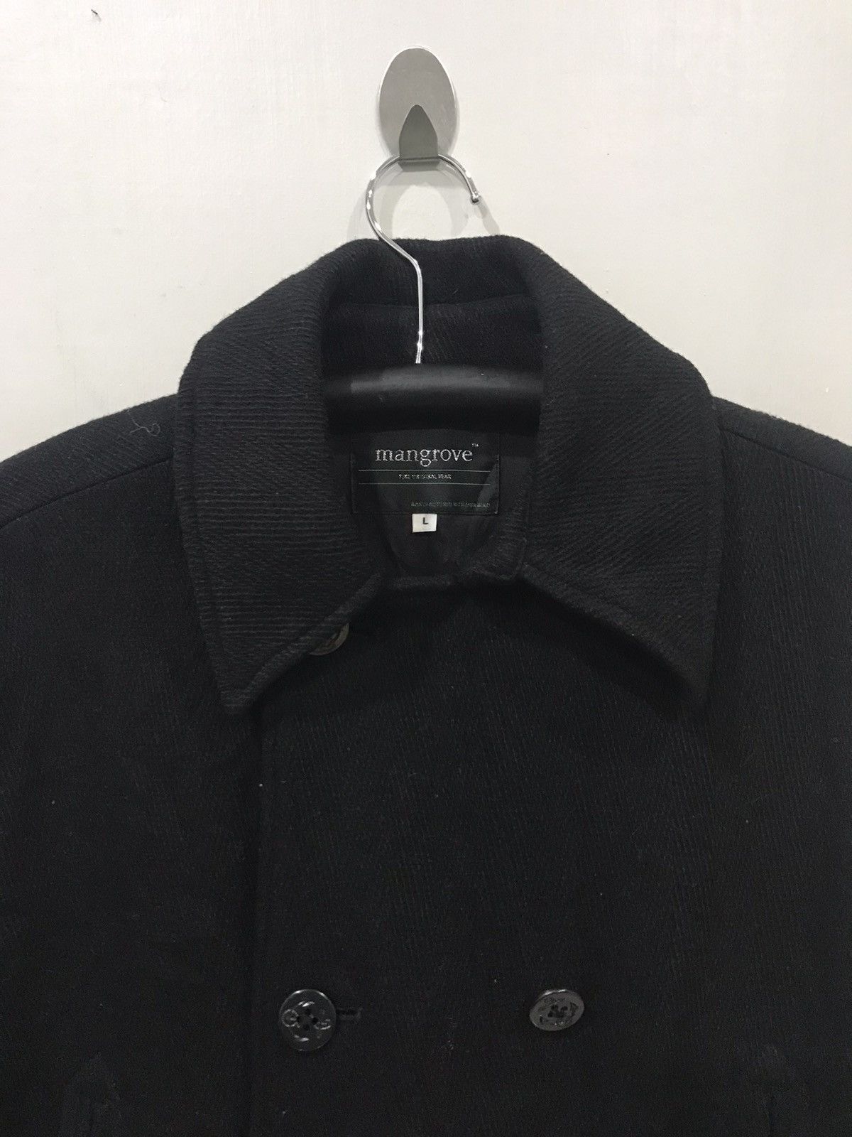 Japanese Brand mangrove Japan Black Double Breast USN Peacoat Size US L / EU 52-54 / 3 - 2 Thumbnail