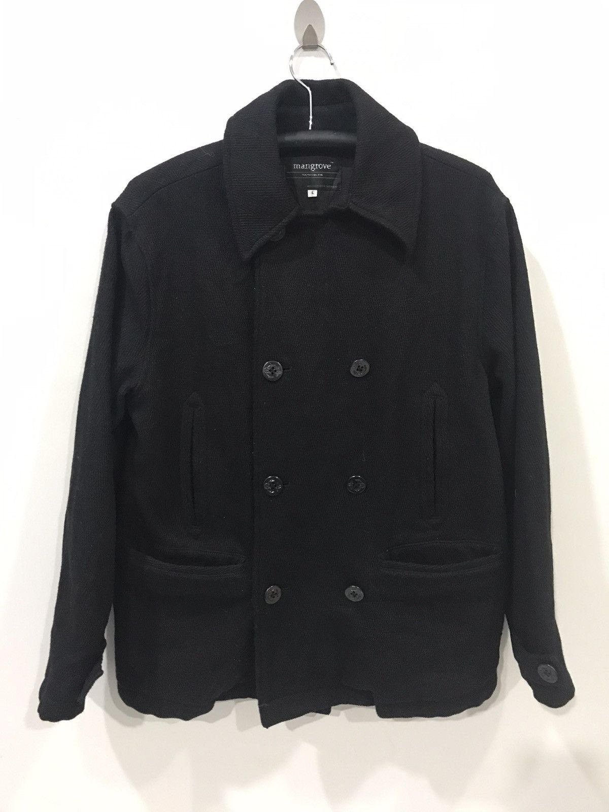 Japanese Brand mangrove Japan Black Double Breast USN Peacoat Size US L / EU 52-54 / 3 - 1 Thumbnail
