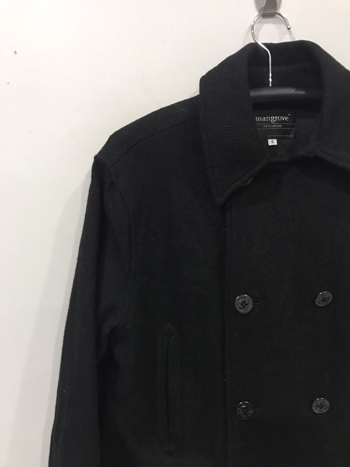 Japanese Brand mangrove Japan Black Double Breast USN Peacoat Size US L / EU 52-54 / 3 - 4 Thumbnail