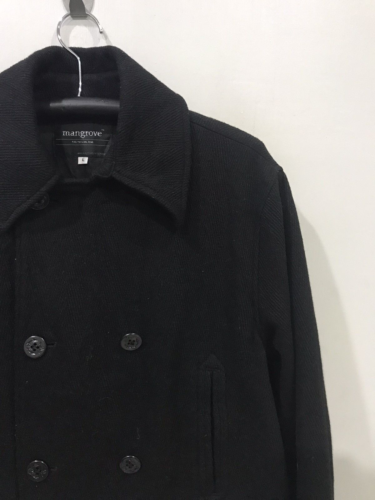Japanese Brand mangrove Japan Black Double Breast USN Peacoat Size US L / EU 52-54 / 3 - 3 Thumbnail