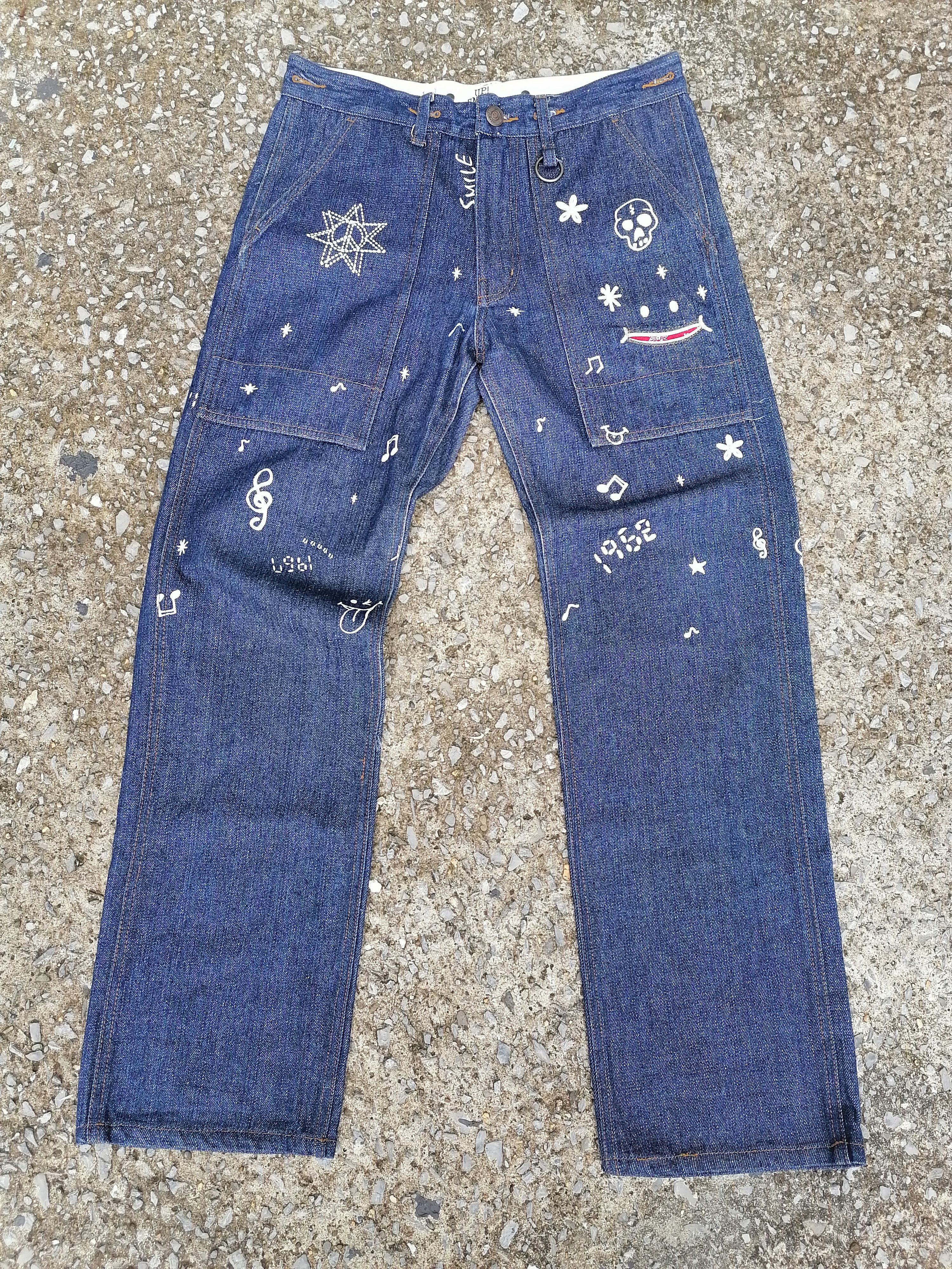 Japanese Brand Japanesebrand Up! Smile Jeans Size US 31 - 1 Thumbnail