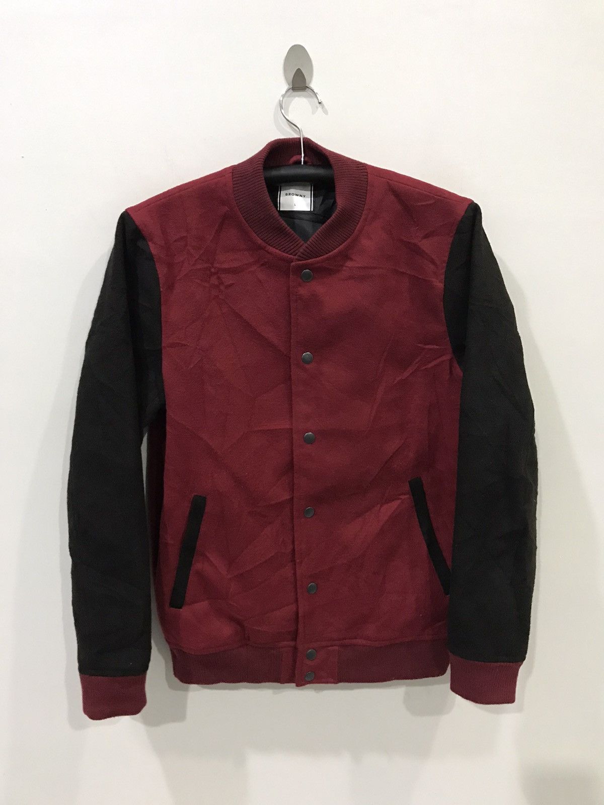 Japanese Brand BROWNY Wool Varsity Jacket Size US L / EU 52-54 / 3 - 1 Thumbnail