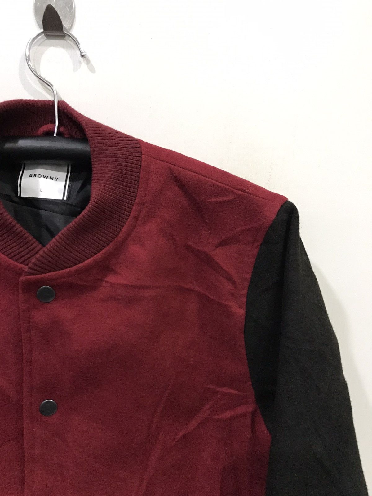 Japanese Brand BROWNY Wool Varsity Jacket Size US L / EU 52-54 / 3 - 3 Thumbnail