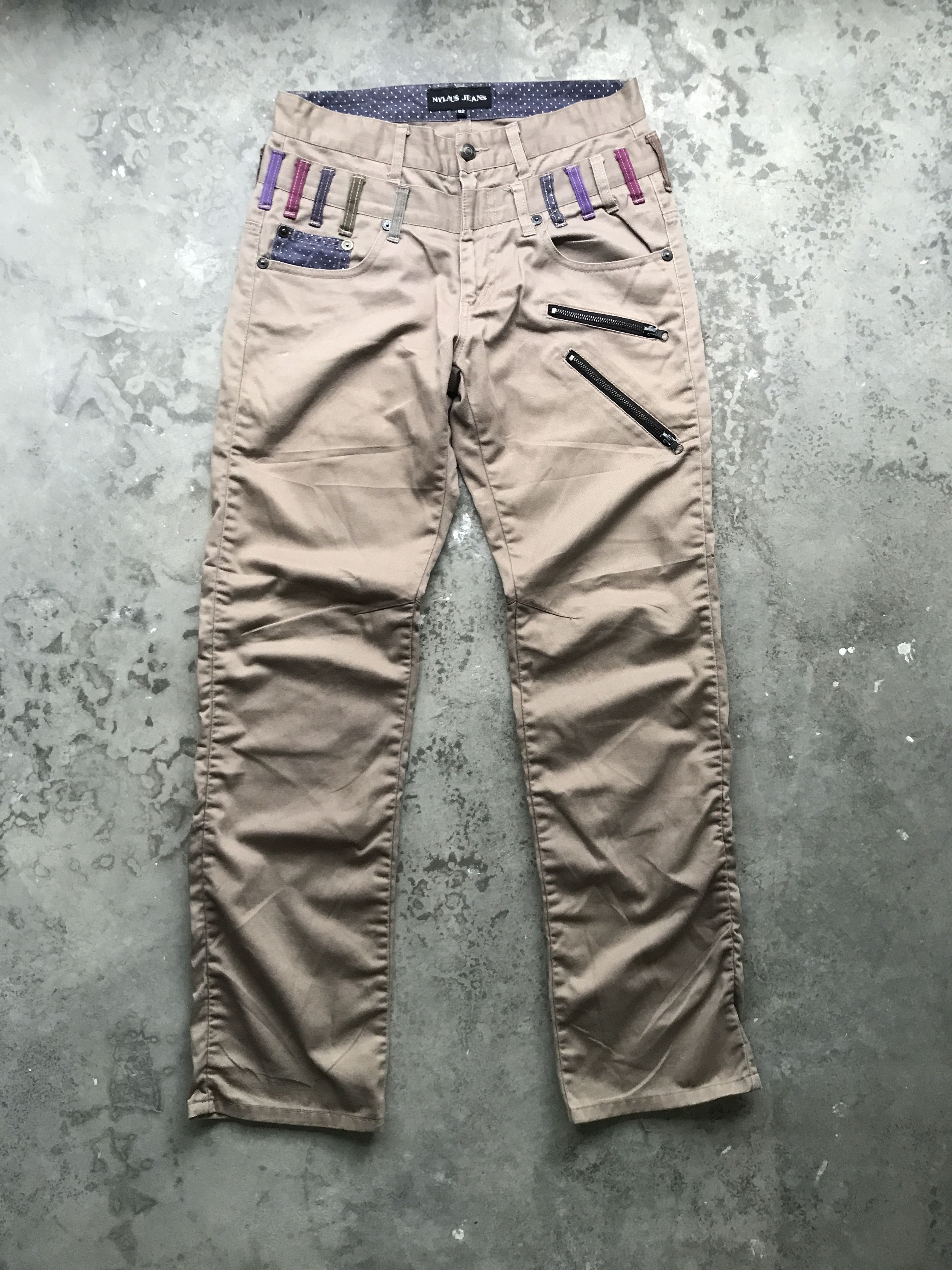 Japanese Brand × Seditionaries P23 Double Waist🔥NYLAUS JEANS Wrinkle Leg Zipper Pant Size US 30 / EU 46 - 3 Thumbnail