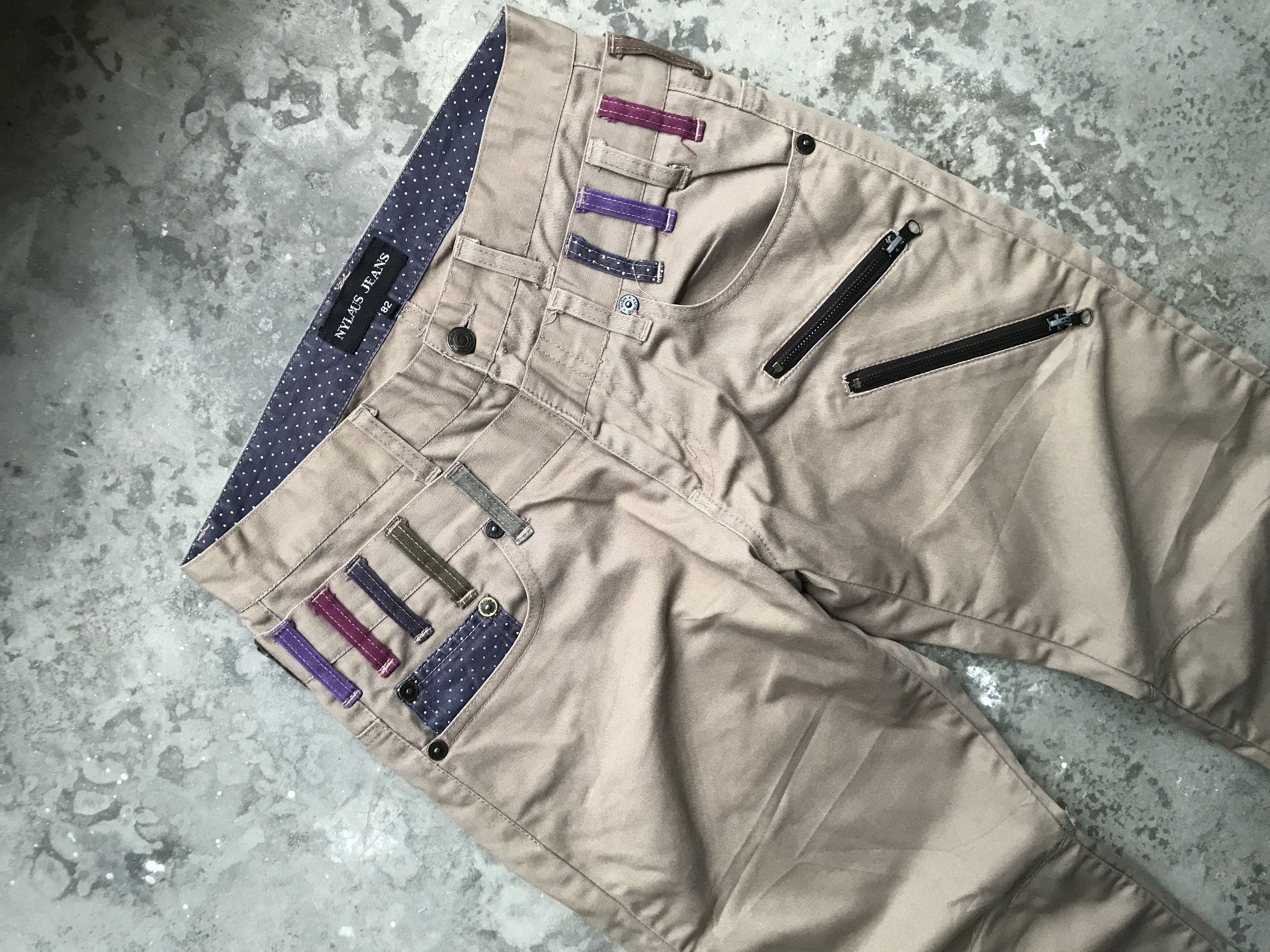 Japanese Brand × Seditionaries P23 Double Waist🔥NYLAUS JEANS Wrinkle Leg Zipper Pant Size US 30 / EU 46 - 4 Thumbnail