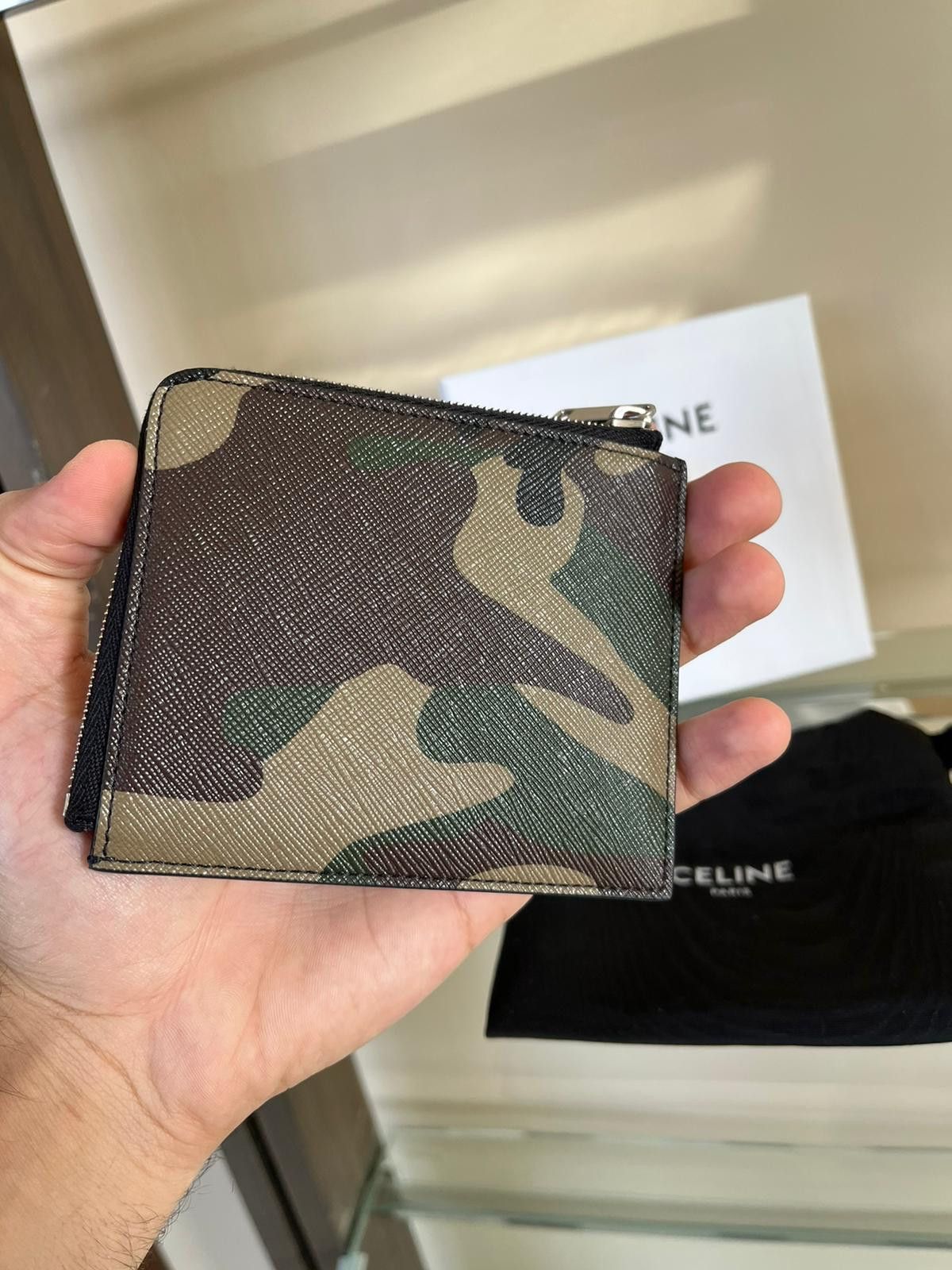 Celine Logo Zipper Purse With Card Holder in Camo Size ONE SIZE - 8 Thumbnail